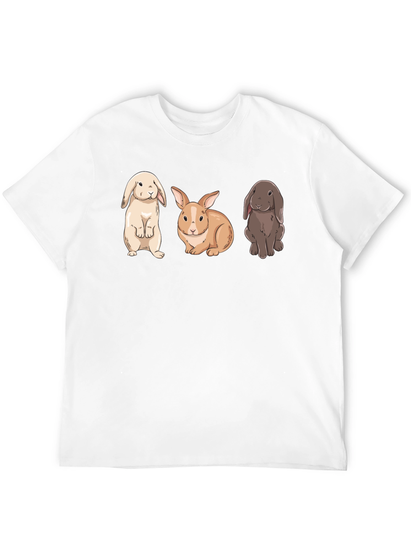 Cute Bunny T-Shirt - Three Rabbits Graphic Tee