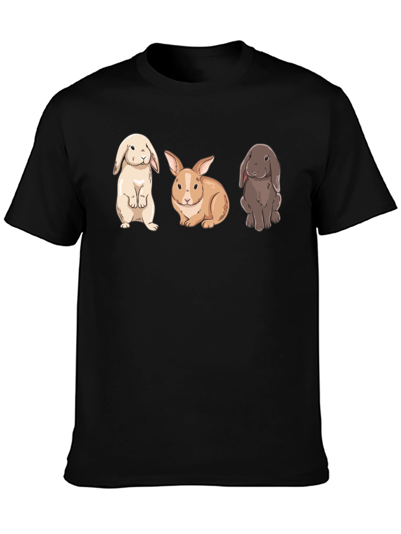 Cute Bunny T-Shirt - Three Rabbits Graphic Tee