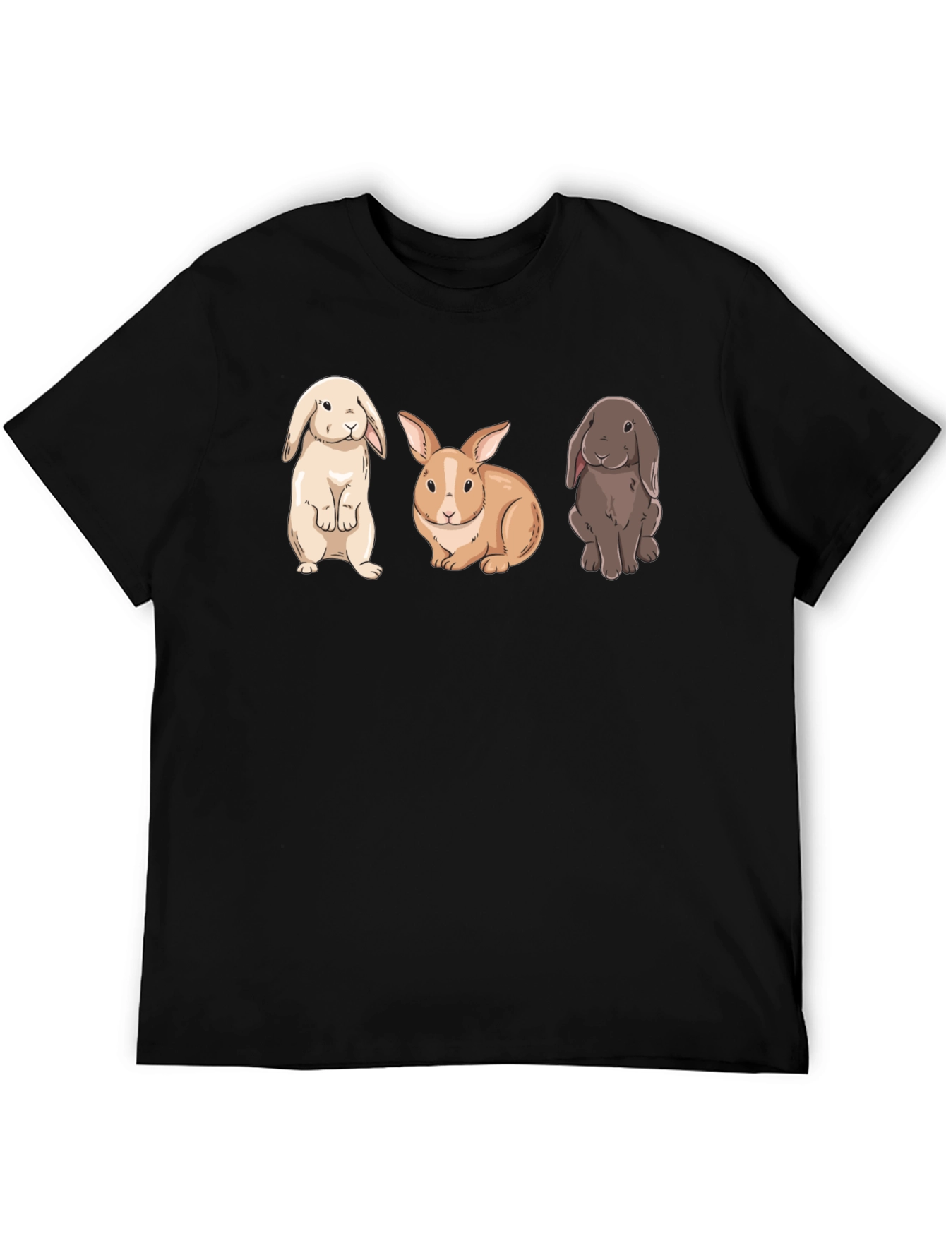 Cute Bunny T-Shirt - Three Rabbits Graphic Tee