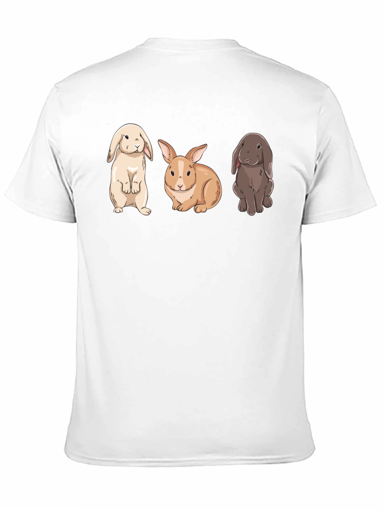 Cute Bunny T-Shirt - Three Rabbits Graphic Tee