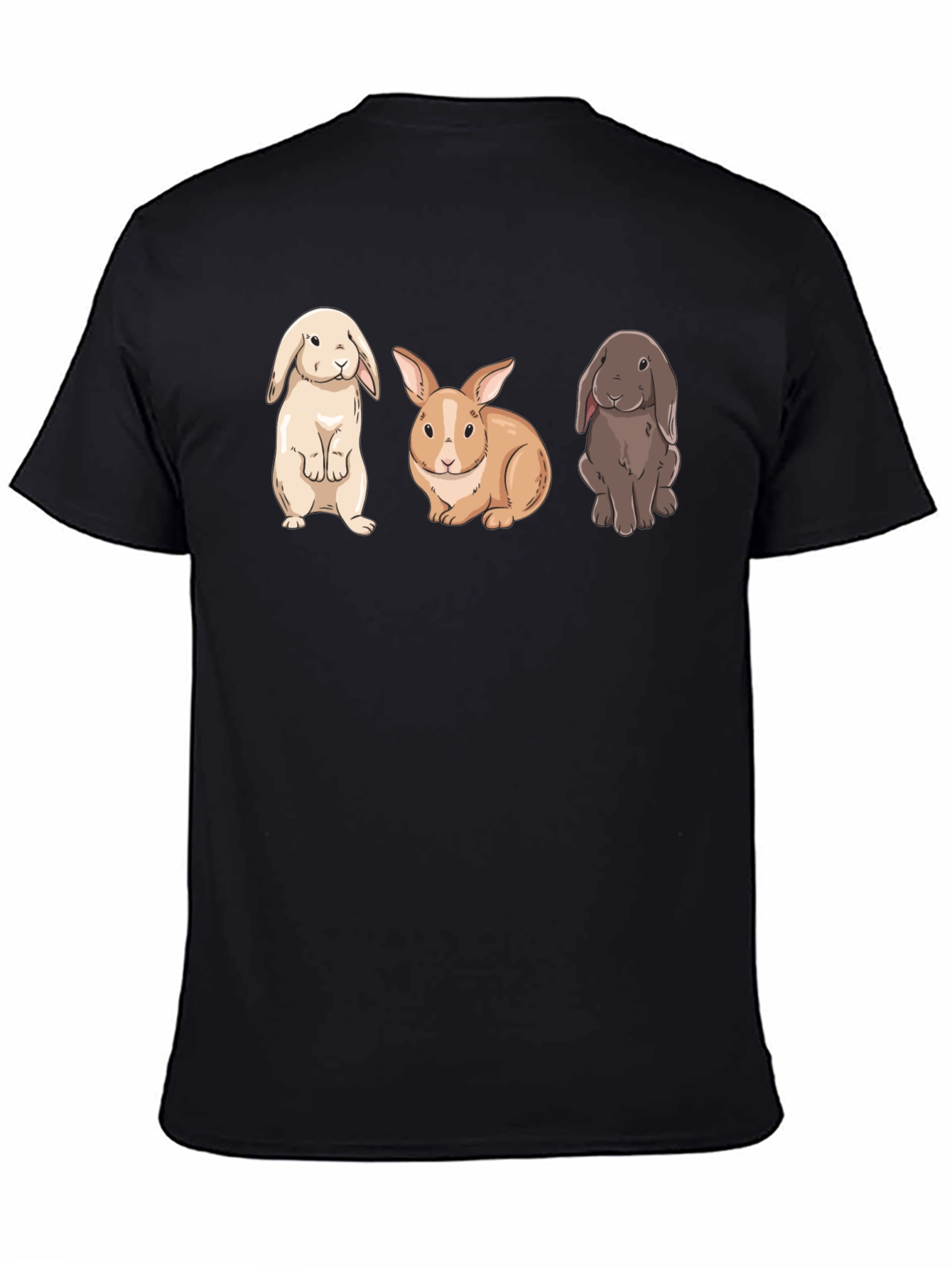 Cute Bunny T-Shirt - Three Rabbits Graphic Tee