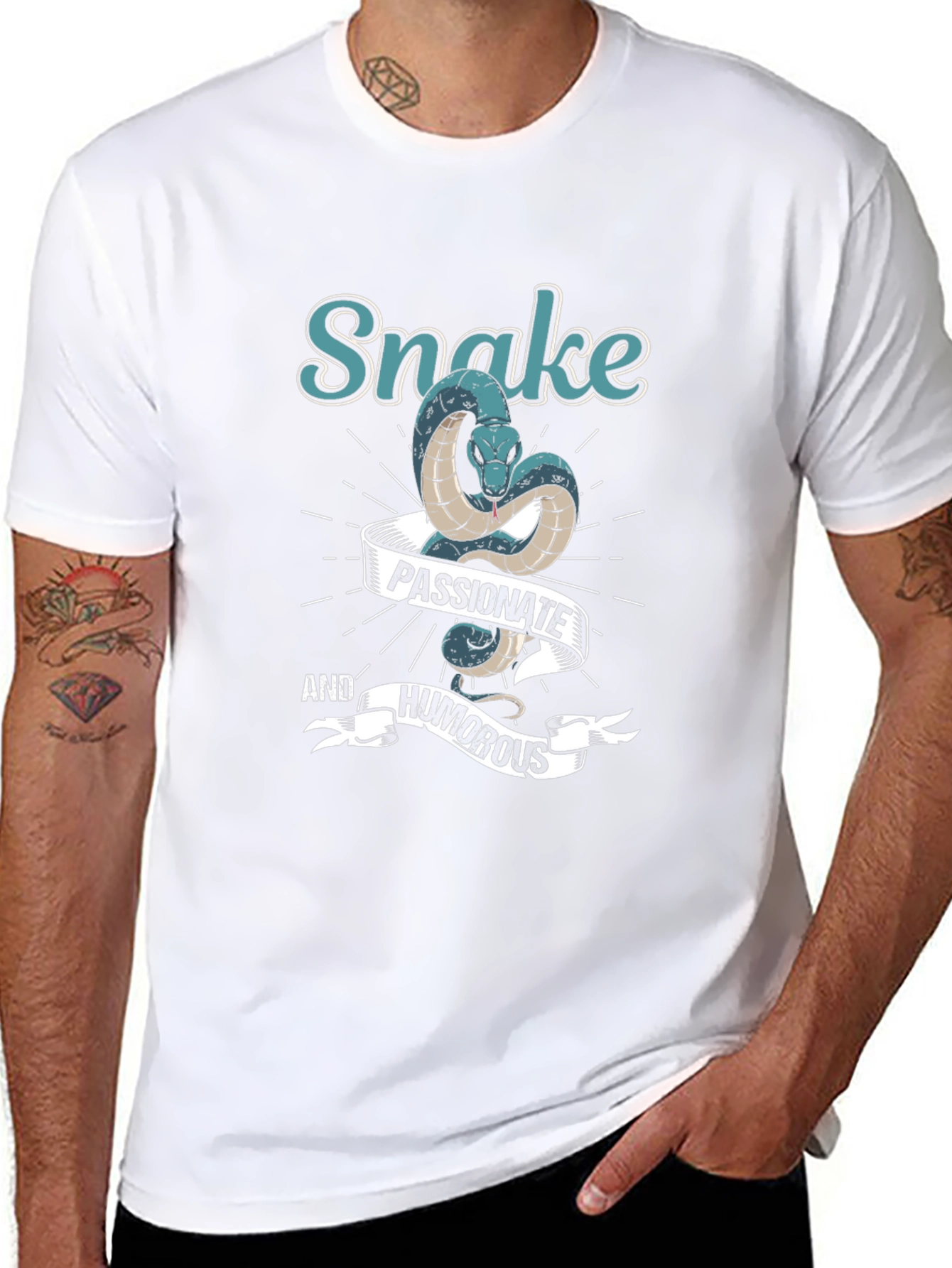 Snake Passionate and Humorous Graphic T-Shirt
