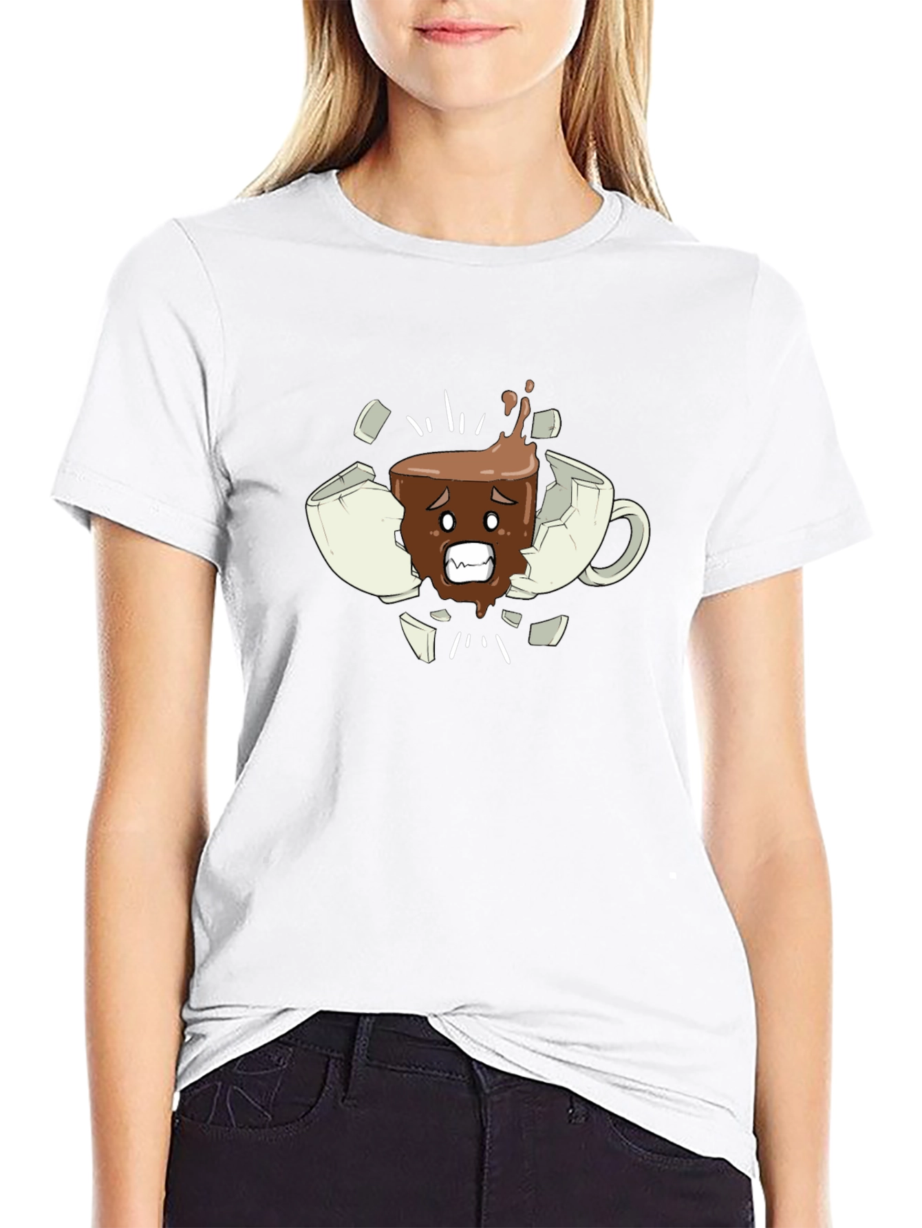 Broken Mug T-Shirt - Funny Coffee Lover Tee
