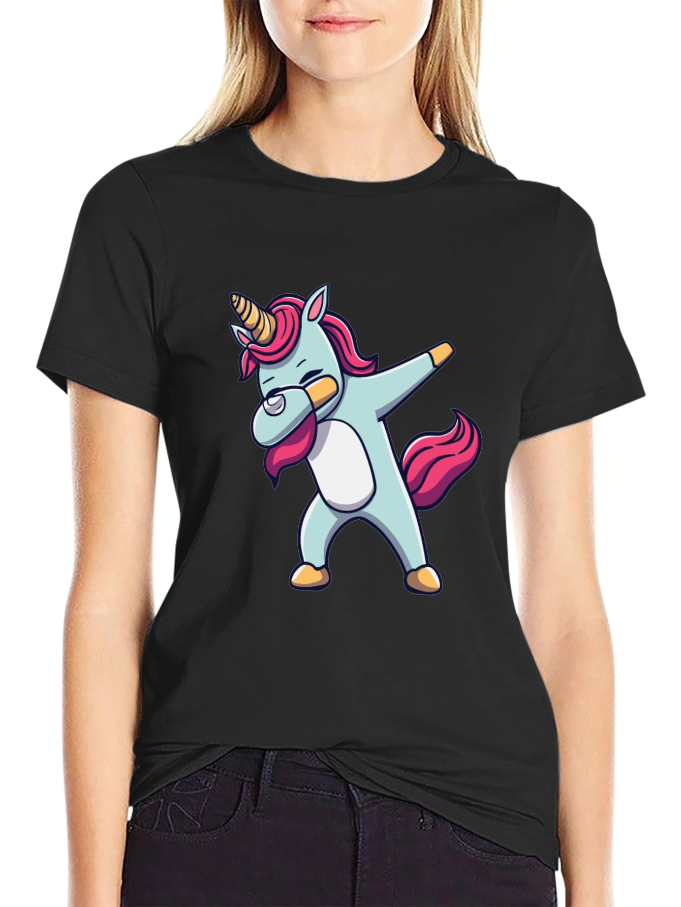 Unicorn Dab Black T-Shirt