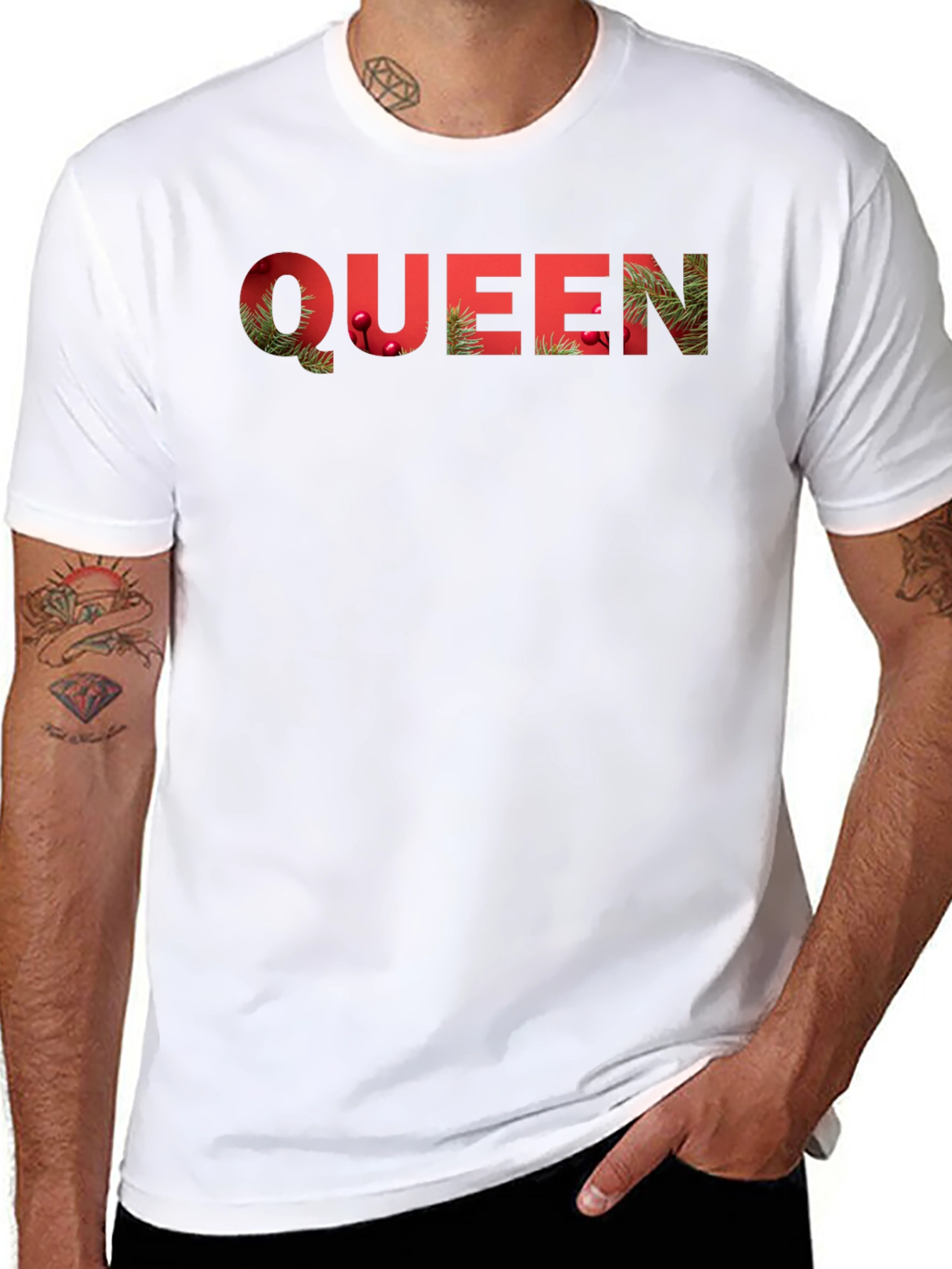 Queen Holiday T-Shirt - Festive Christmas Design