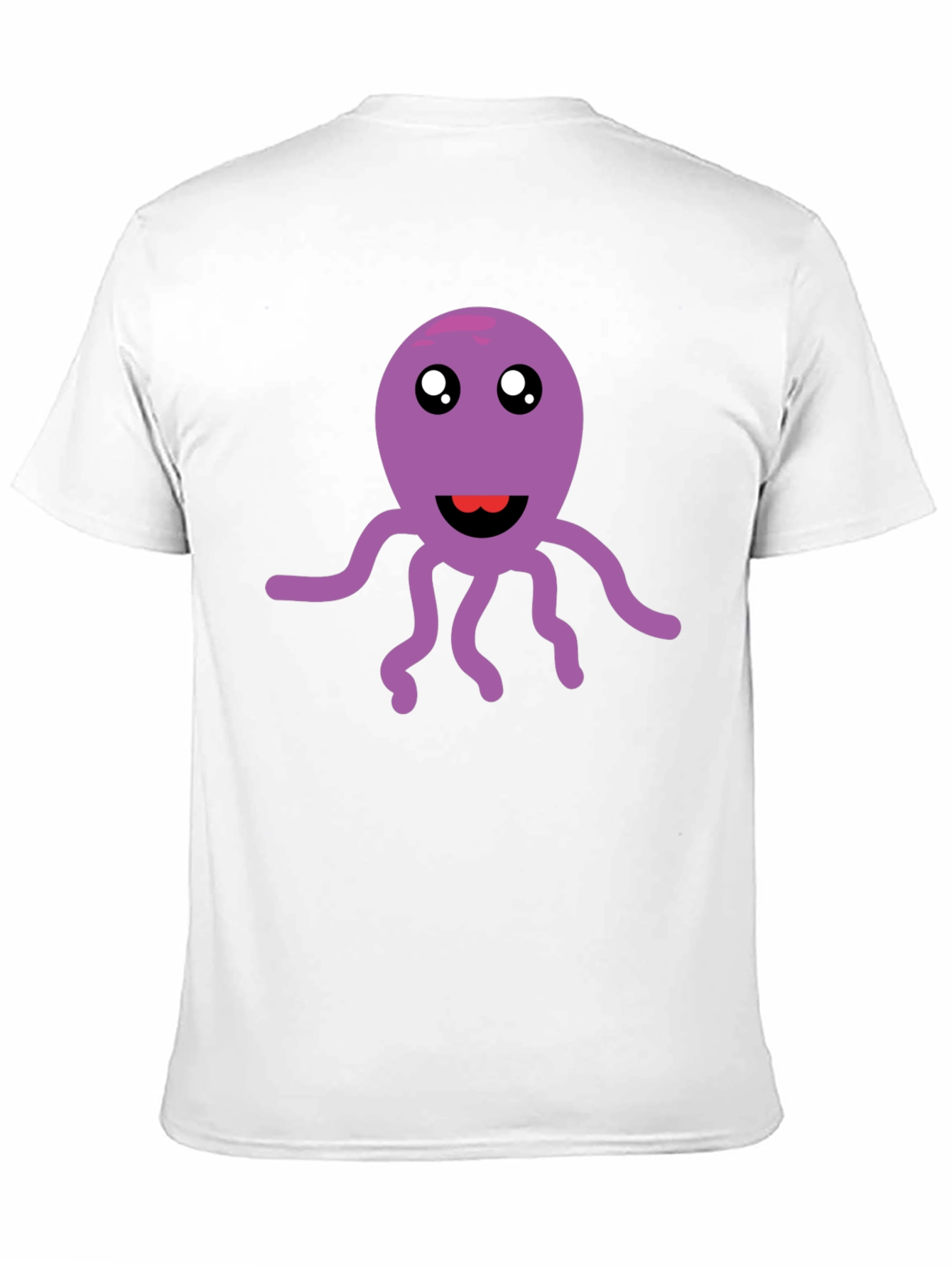 Cute Octopus Graphic Tee - Soft Black Cotton T-Shirt