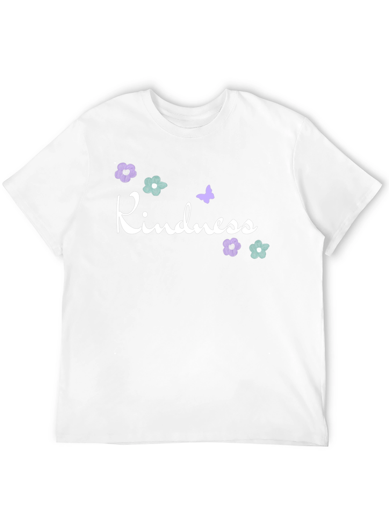 Kindness Graphic Tee - Floral Butterfly Design