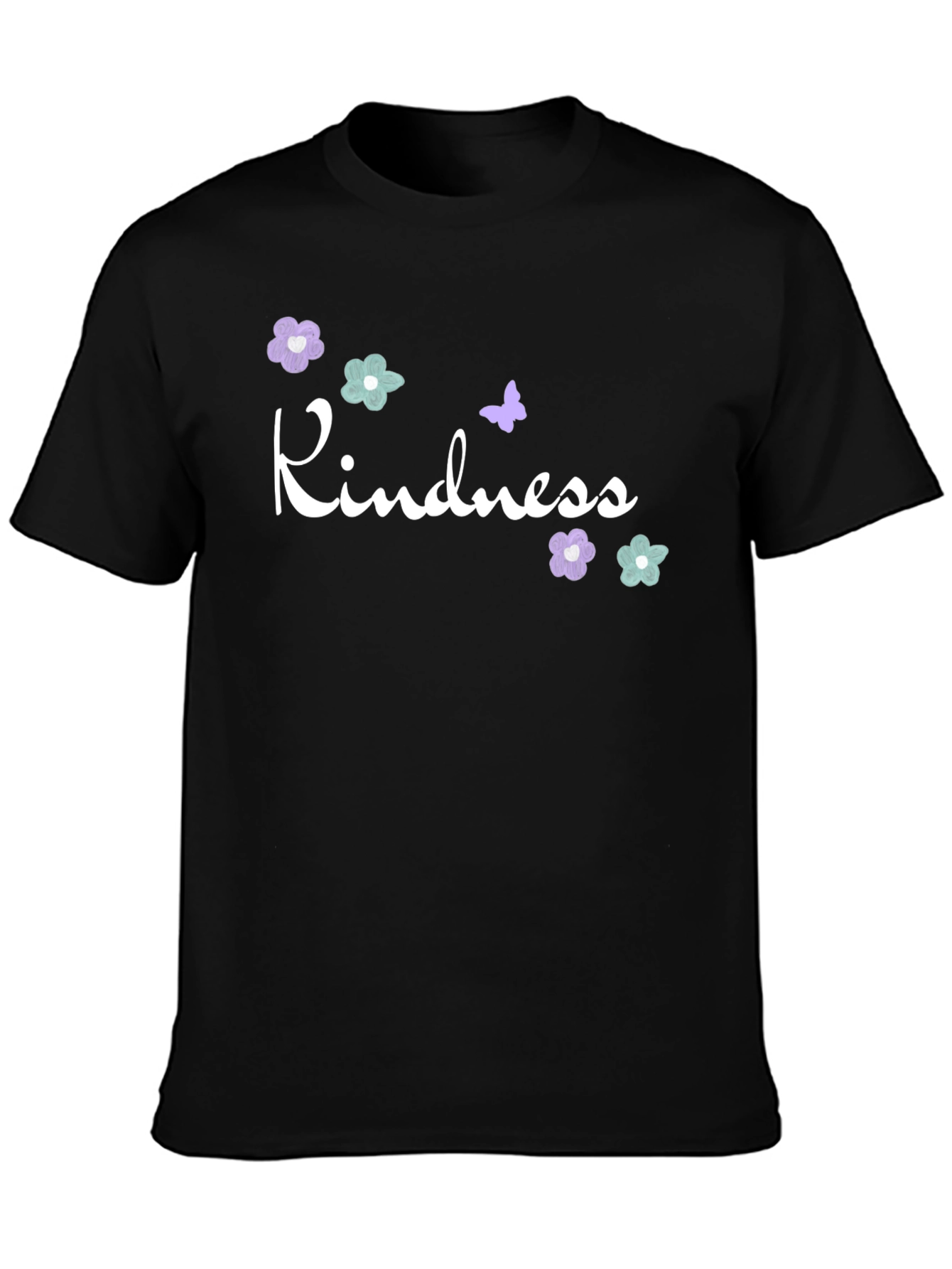 Kindness Graphic Tee - Floral Butterfly Design
