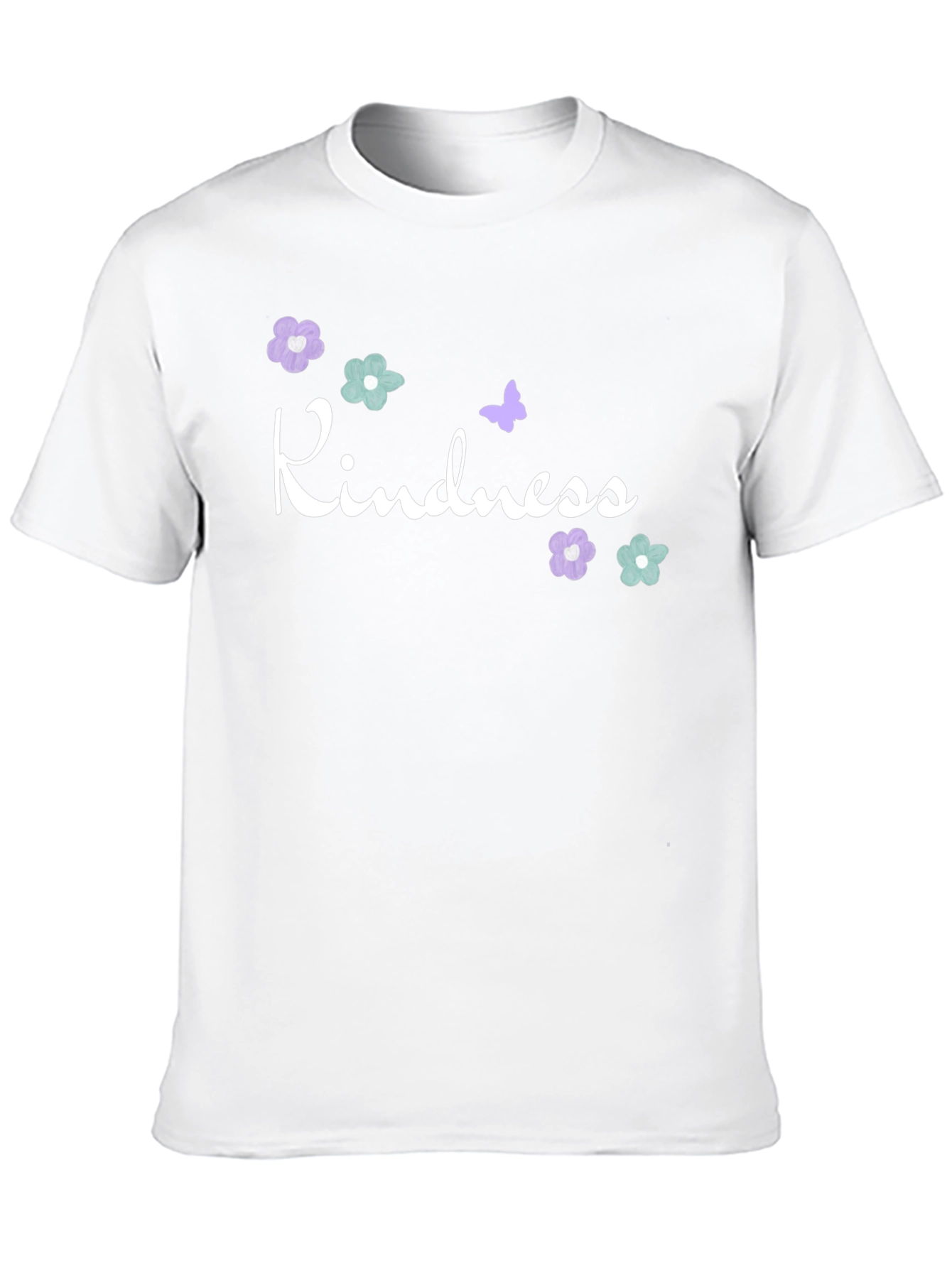 Kindness Graphic Tee - Floral Butterfly Design