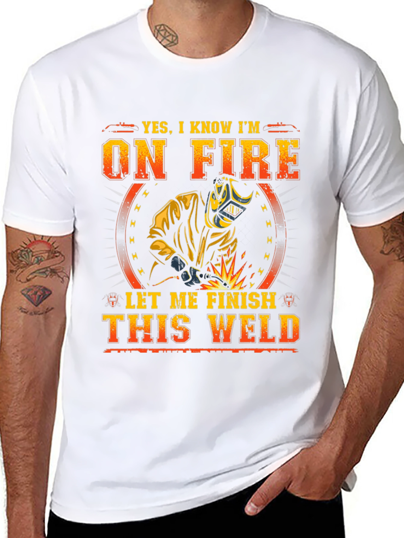 Welder T-Shirt - On Fire Funny Welding Tee