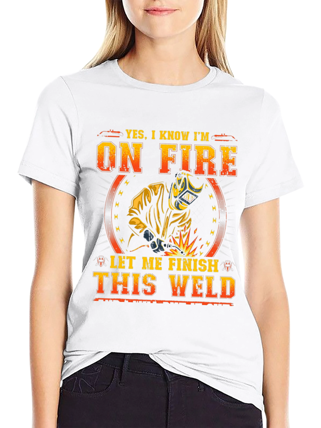 Welder T-Shirt - On Fire Funny Welding Tee