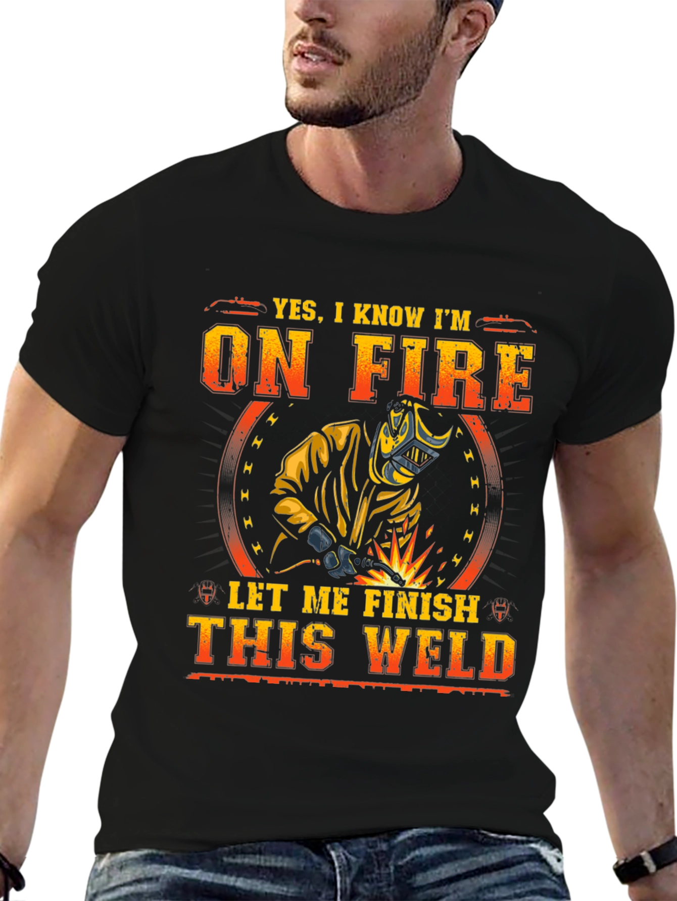 Welder T-Shirt - On Fire Funny Welding Tee