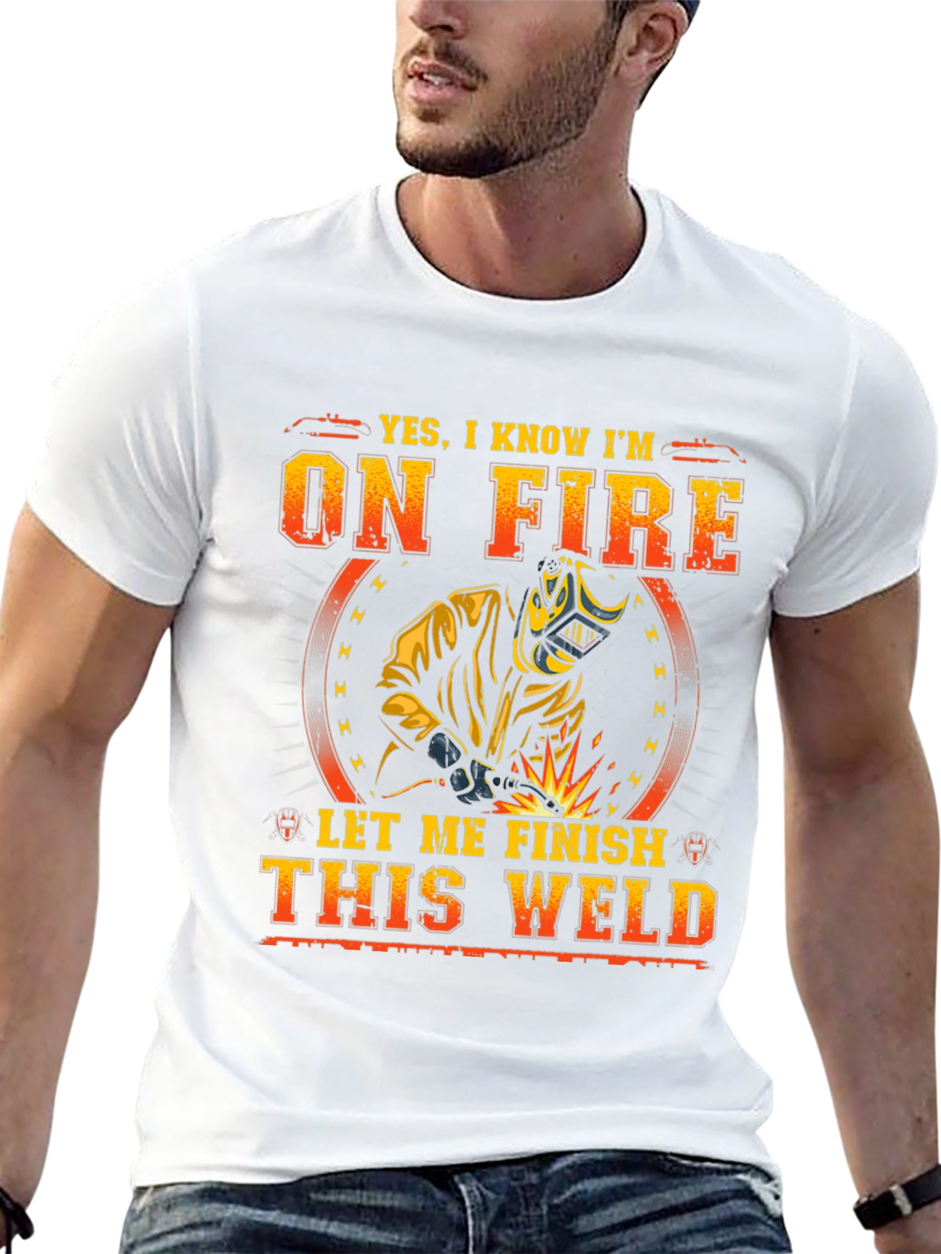 Welder T-Shirt - On Fire Funny Welding Tee