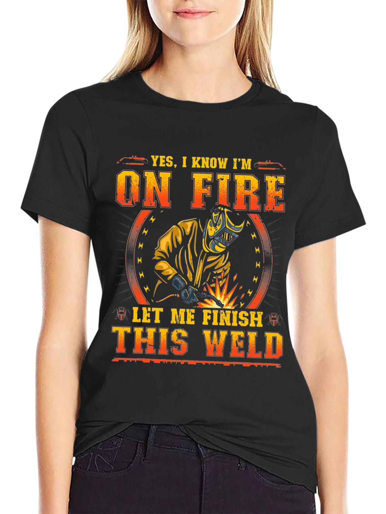 Welder T-Shirt - On Fire Funny Welding Tee