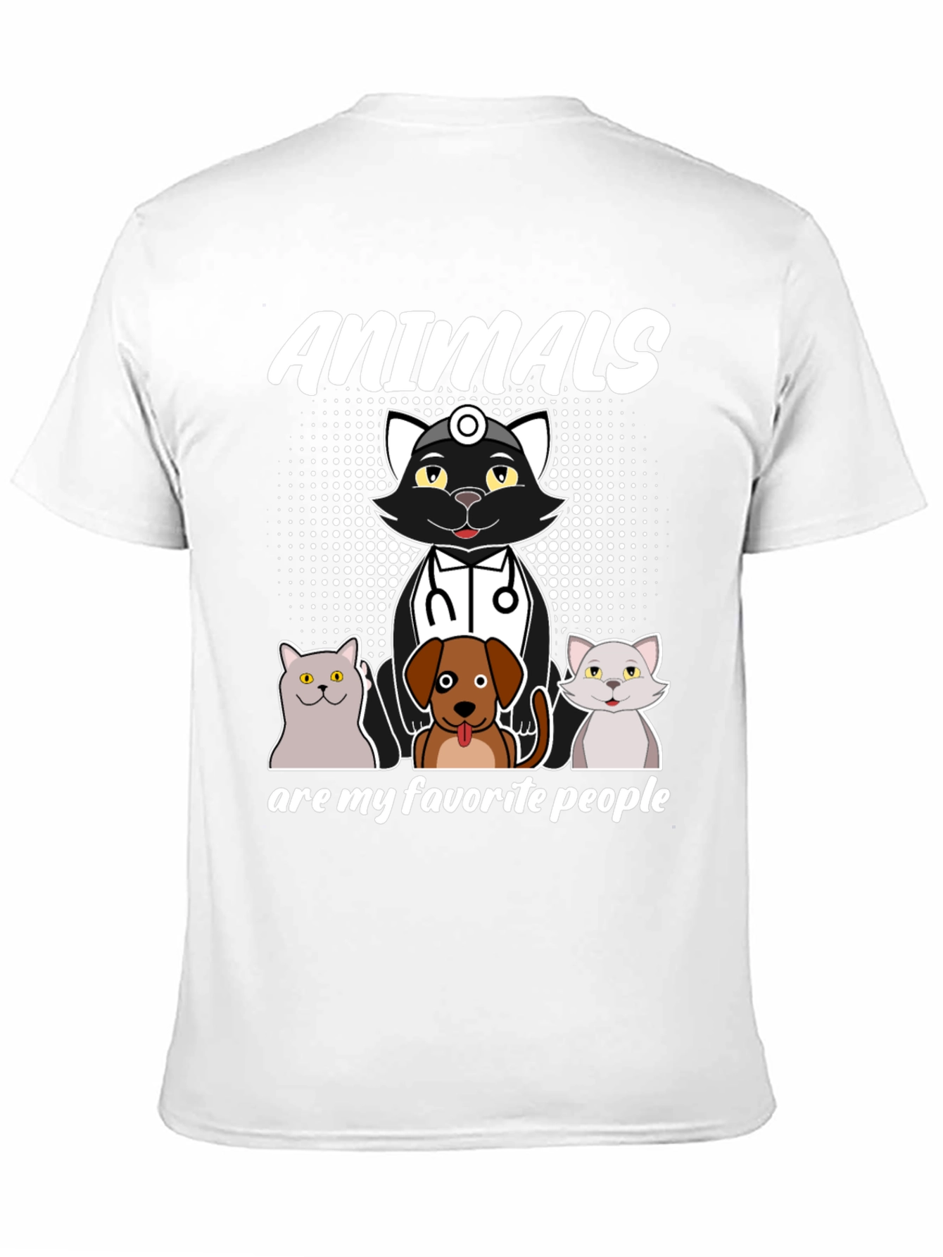 Animals Are My Favorite People Black T-Shirt