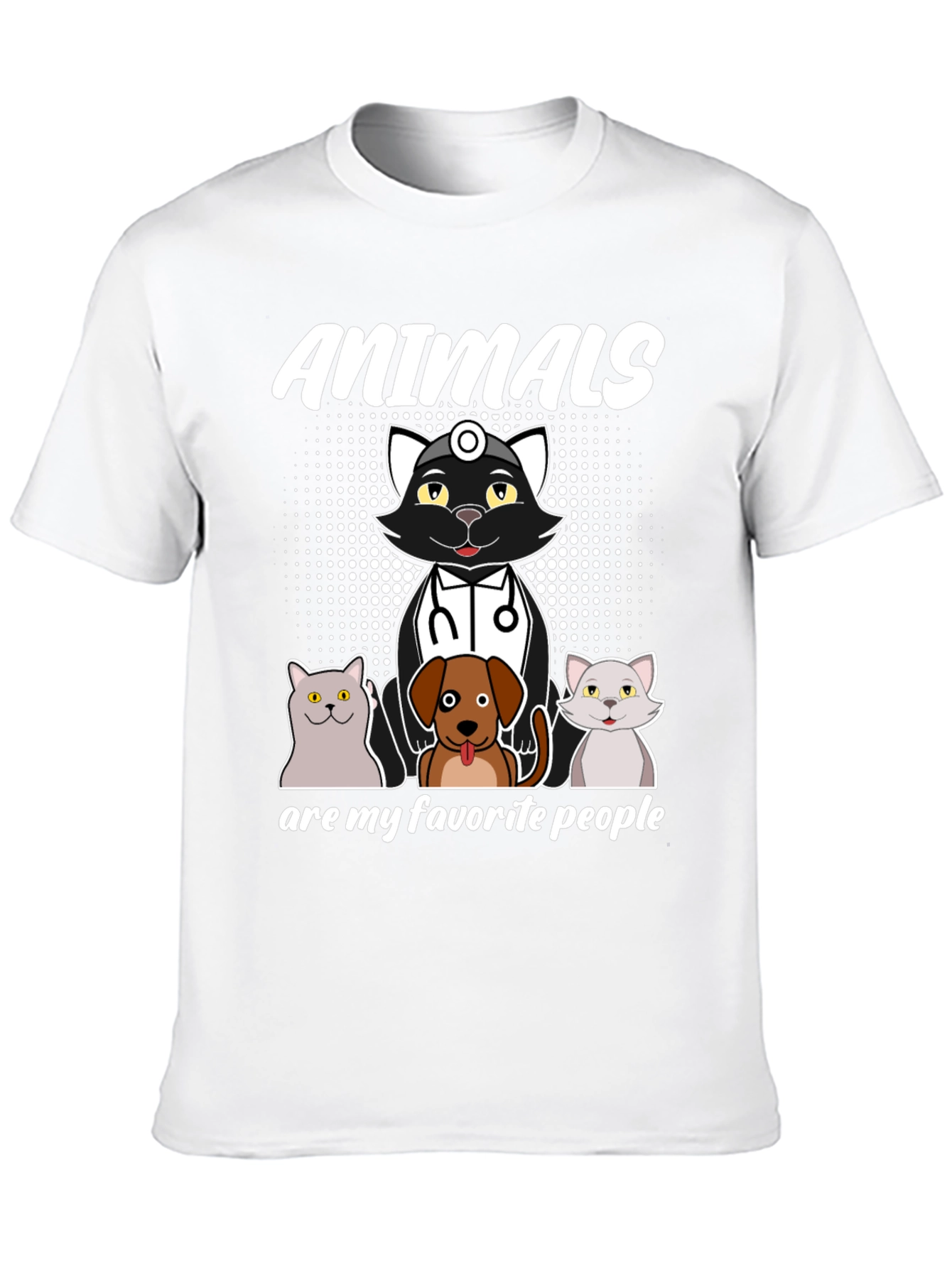 Animals Are My Favorite People Black T-Shirt