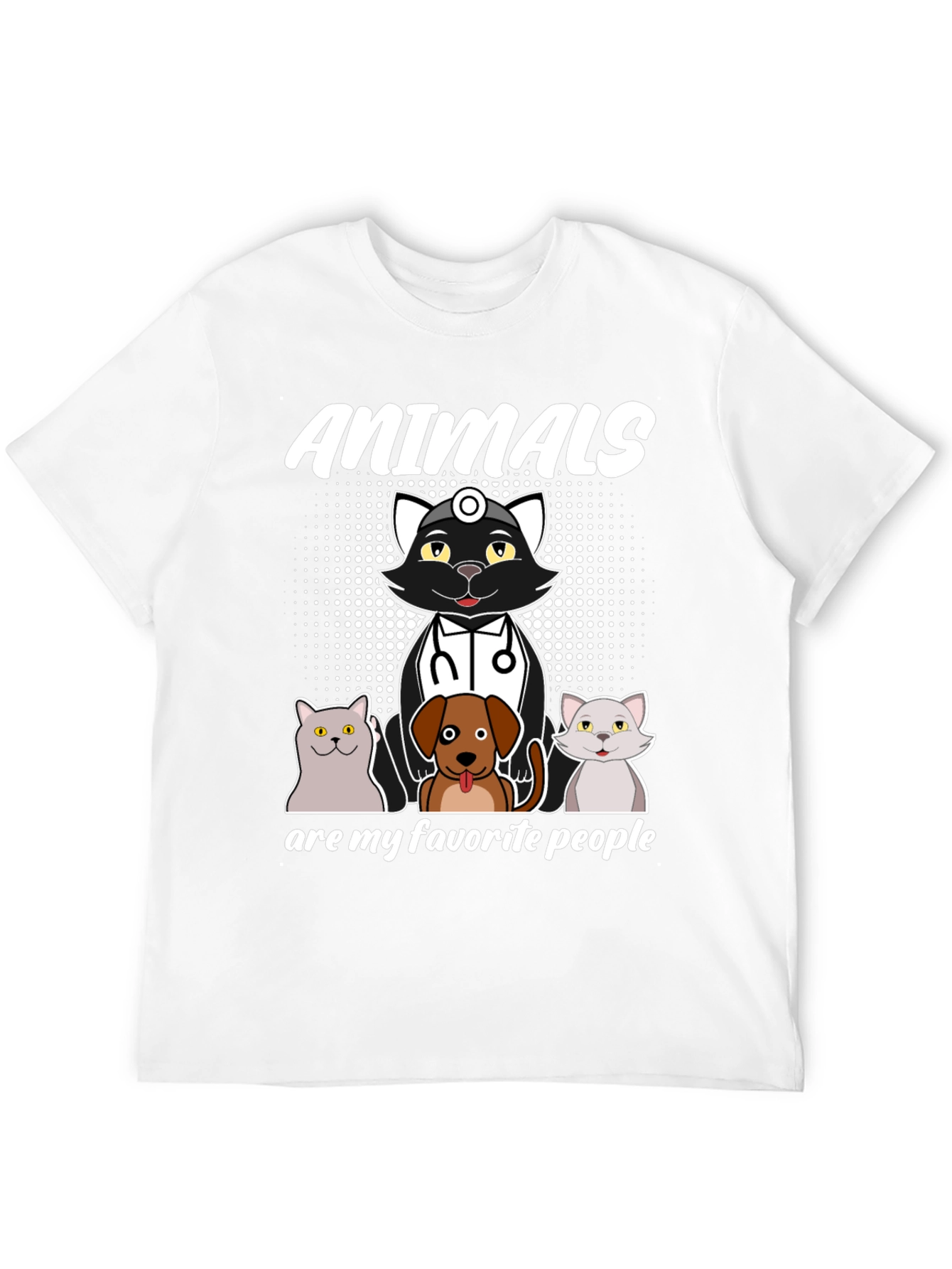 Animals Are My Favorite People Black T-Shirt