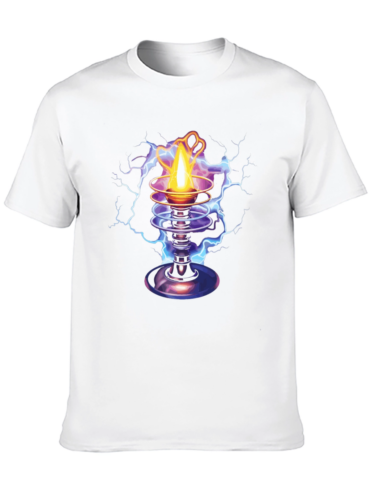 Electric Torch Graphic Tee - Black Cotton Blend