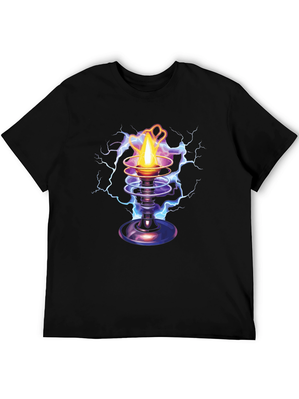 Electric Torch Graphic Tee - Black Cotton Blend