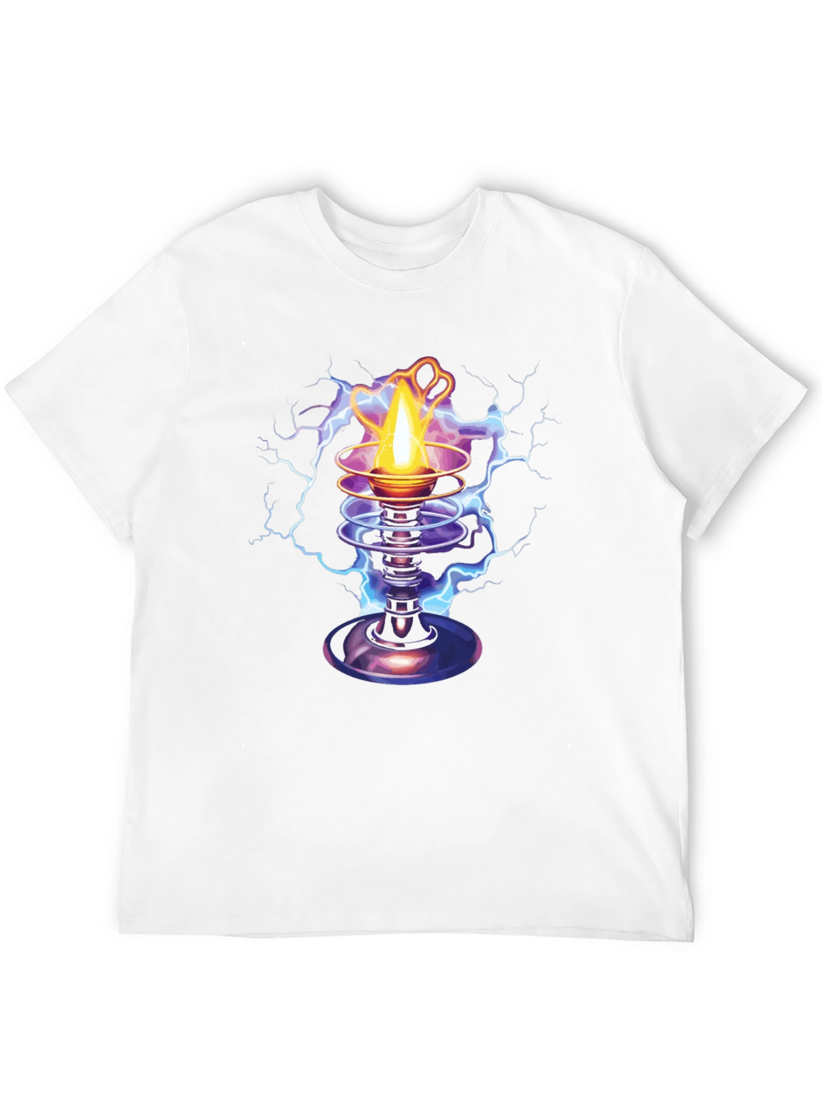 Electric Torch Graphic Tee - Black Cotton Blend