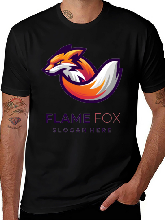 Flame Fox Graphic Tee - Cool Design Soft Cotton Shirt