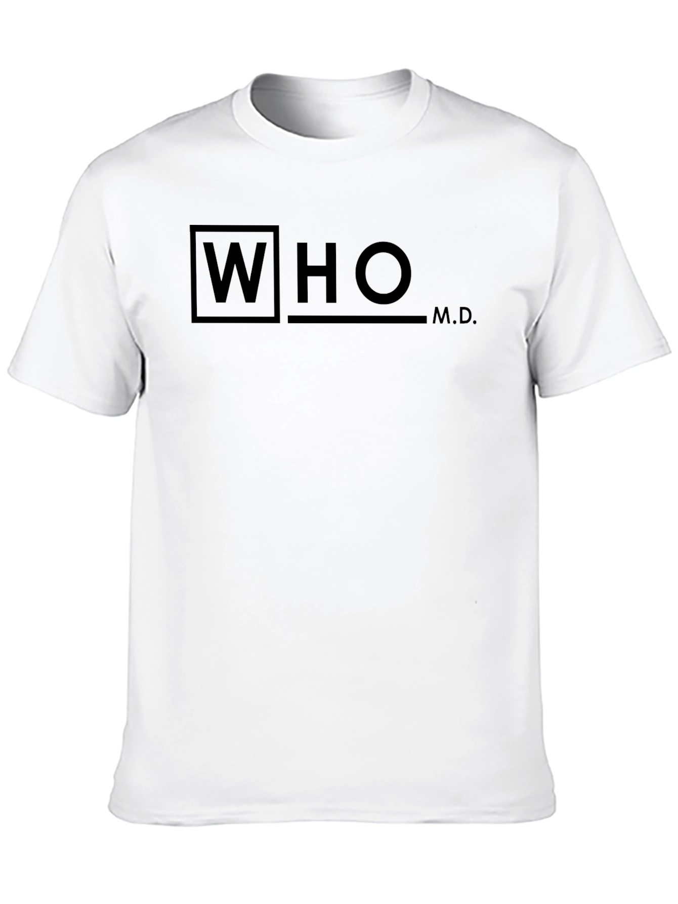 WHO M.D. Graphic Print Black T-Shirt