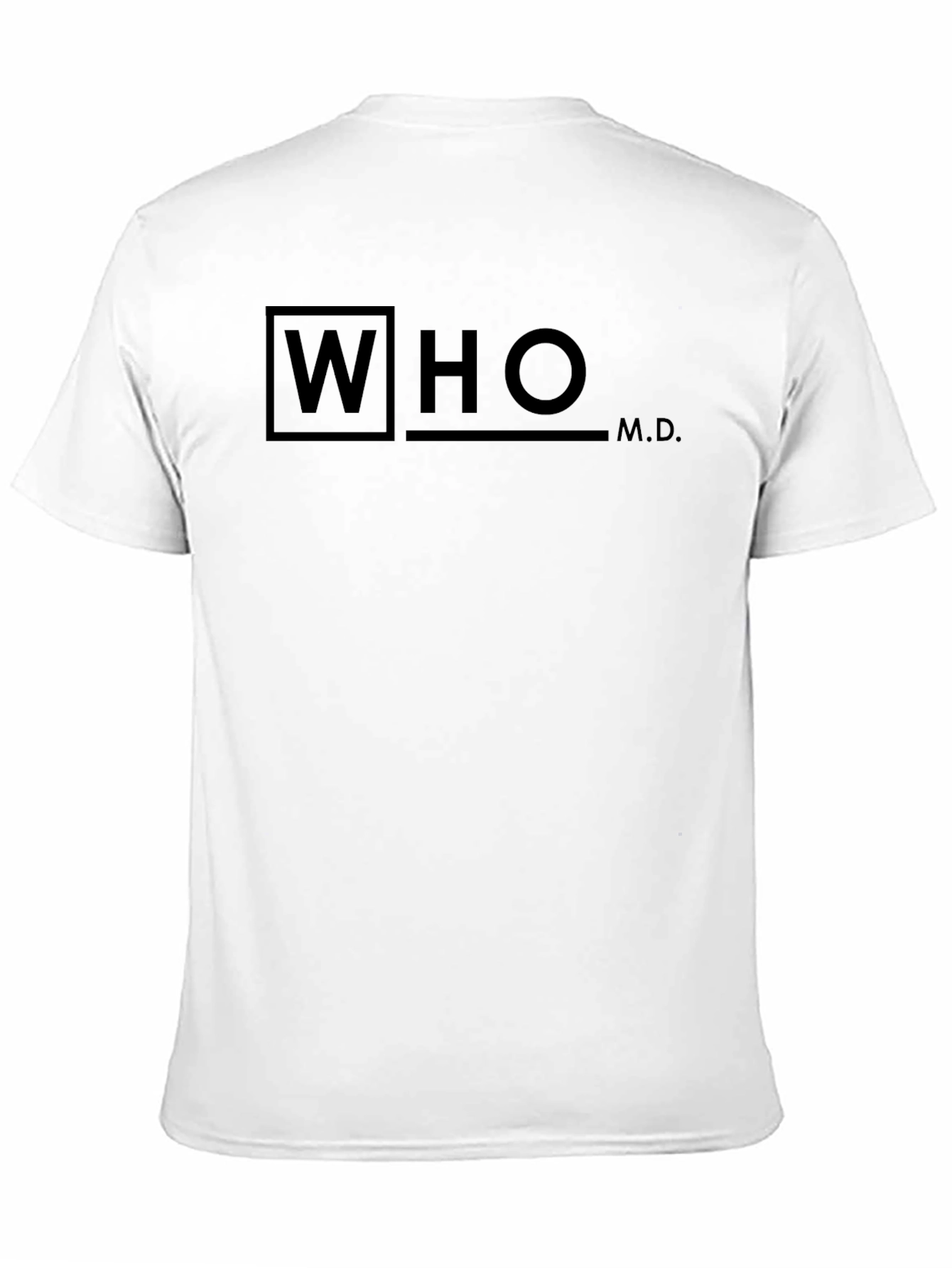WHO M.D. Graphic Print Black T-Shirt