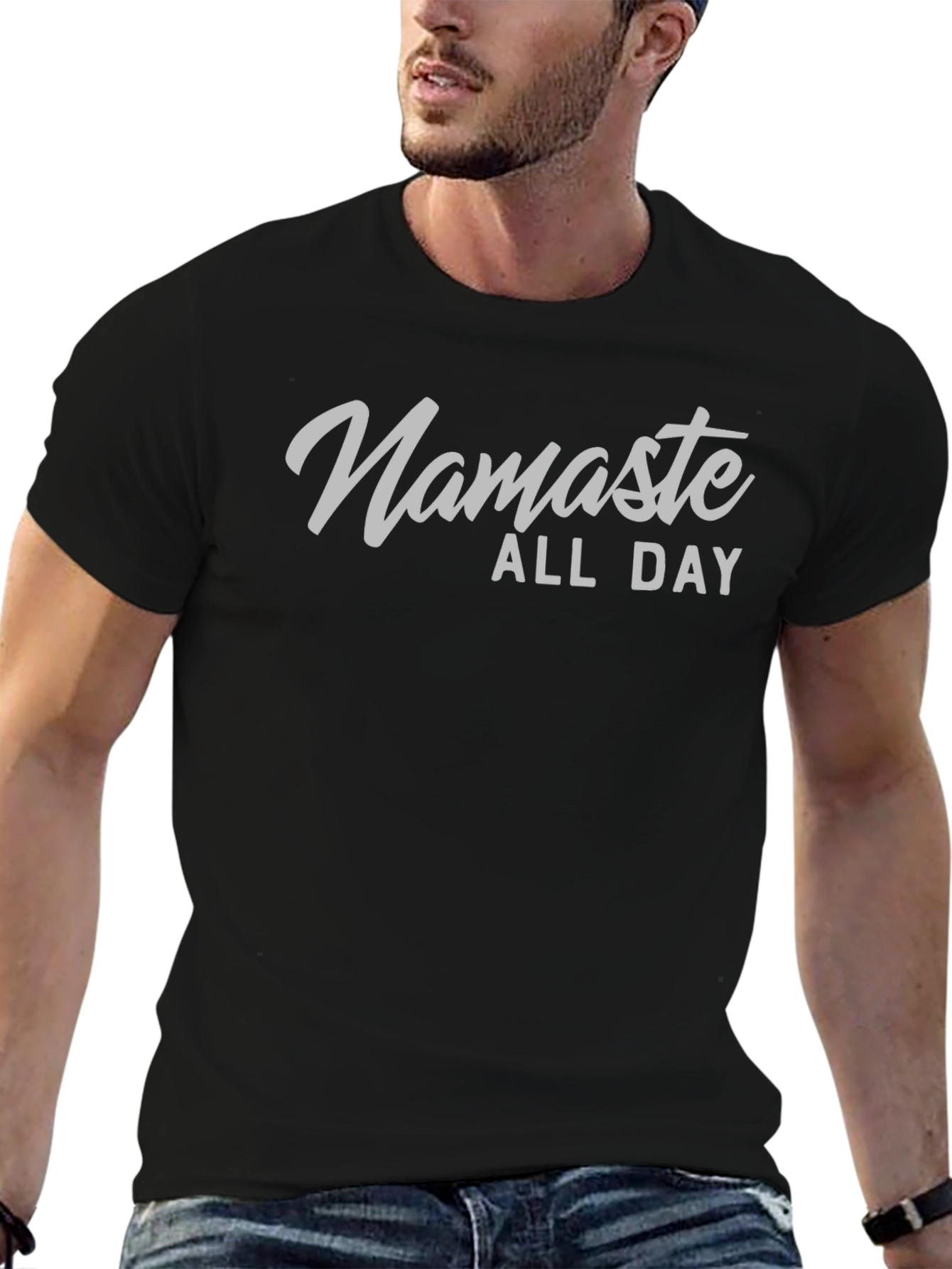 Namaste All Day Black T-Shirt