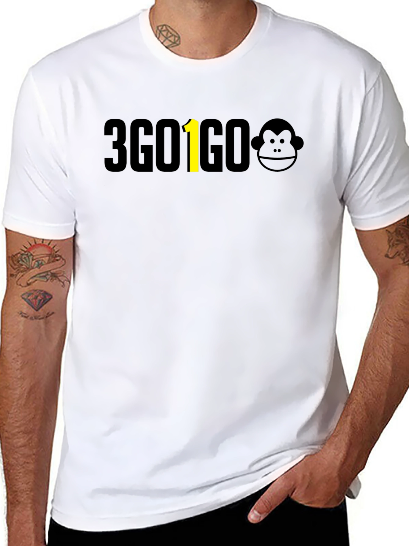 3GO 1GO Monkey T-Shirt - Bold Graphic Tee