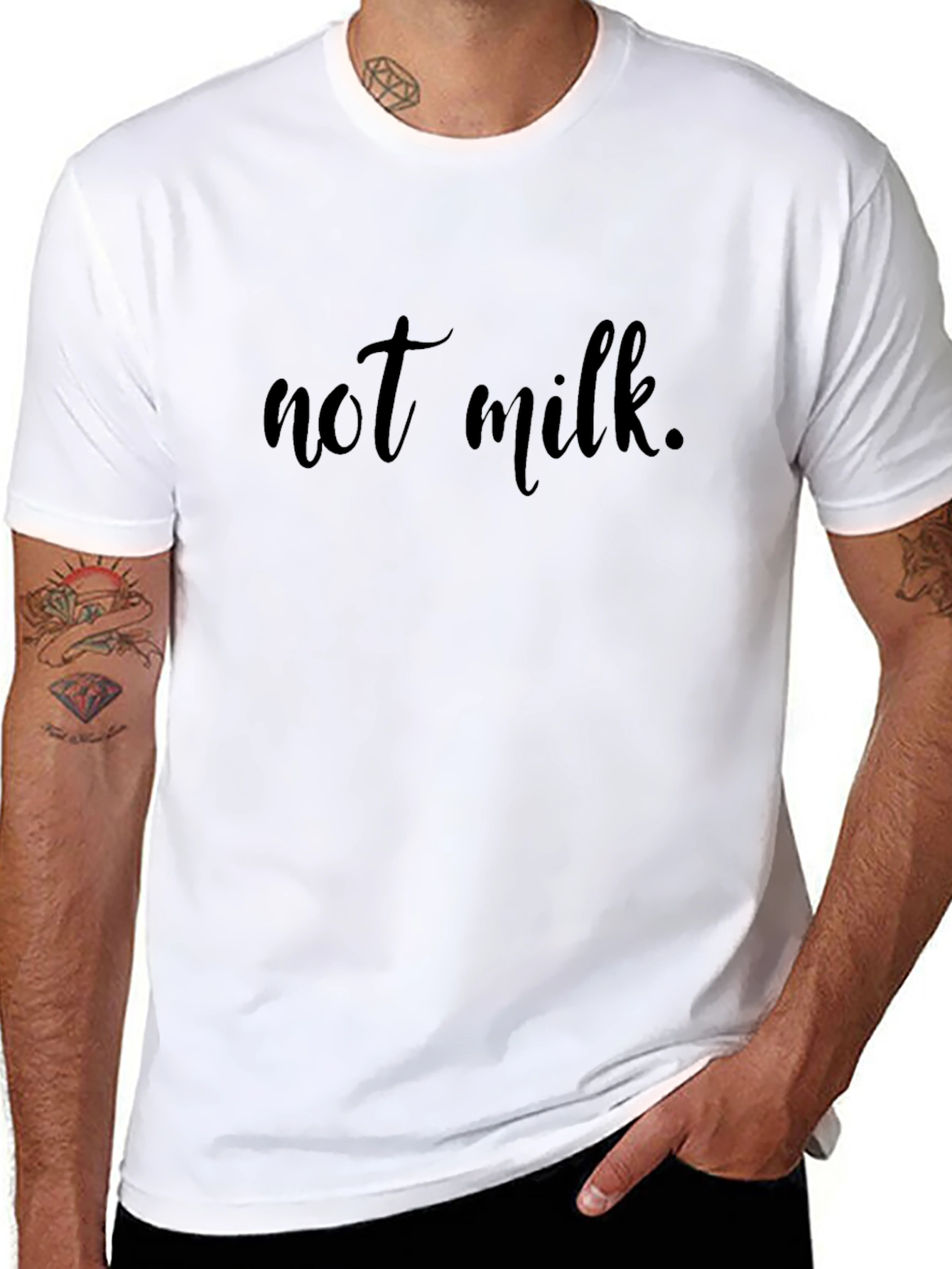 Not Milk Black T-Shirt - Sarcastic Vegan Tee
