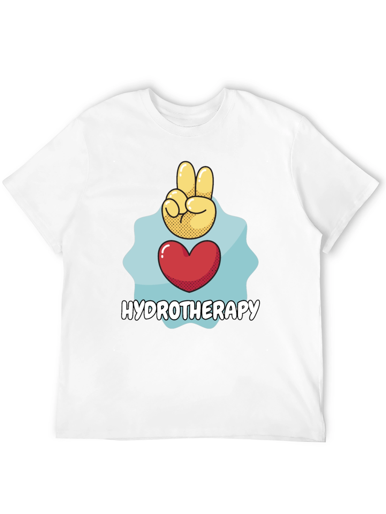 Hydrotherapy Heart Peace Sign Graphic T-Shirt