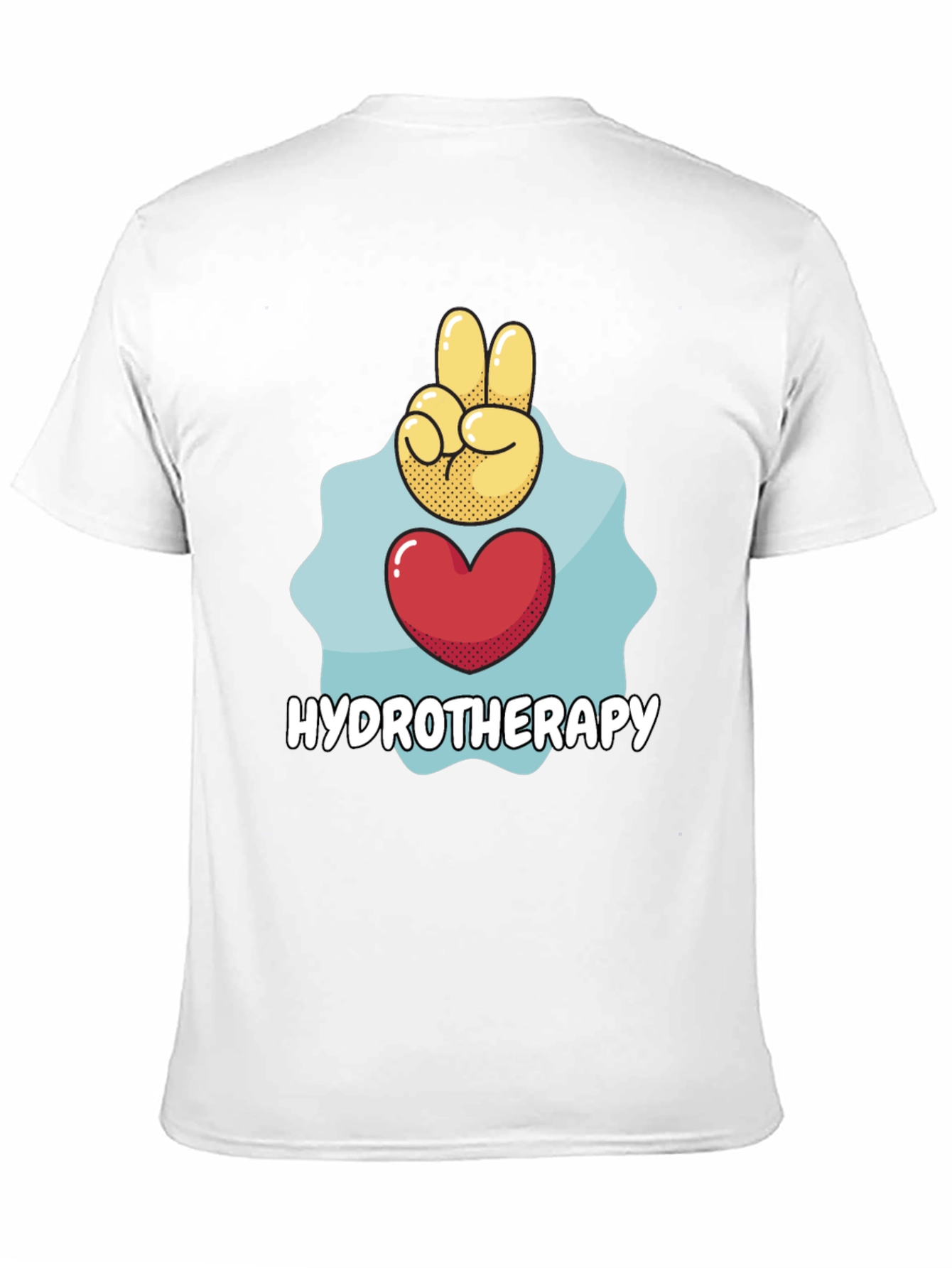 Hydrotherapy Heart Peace Sign Graphic T-Shirt