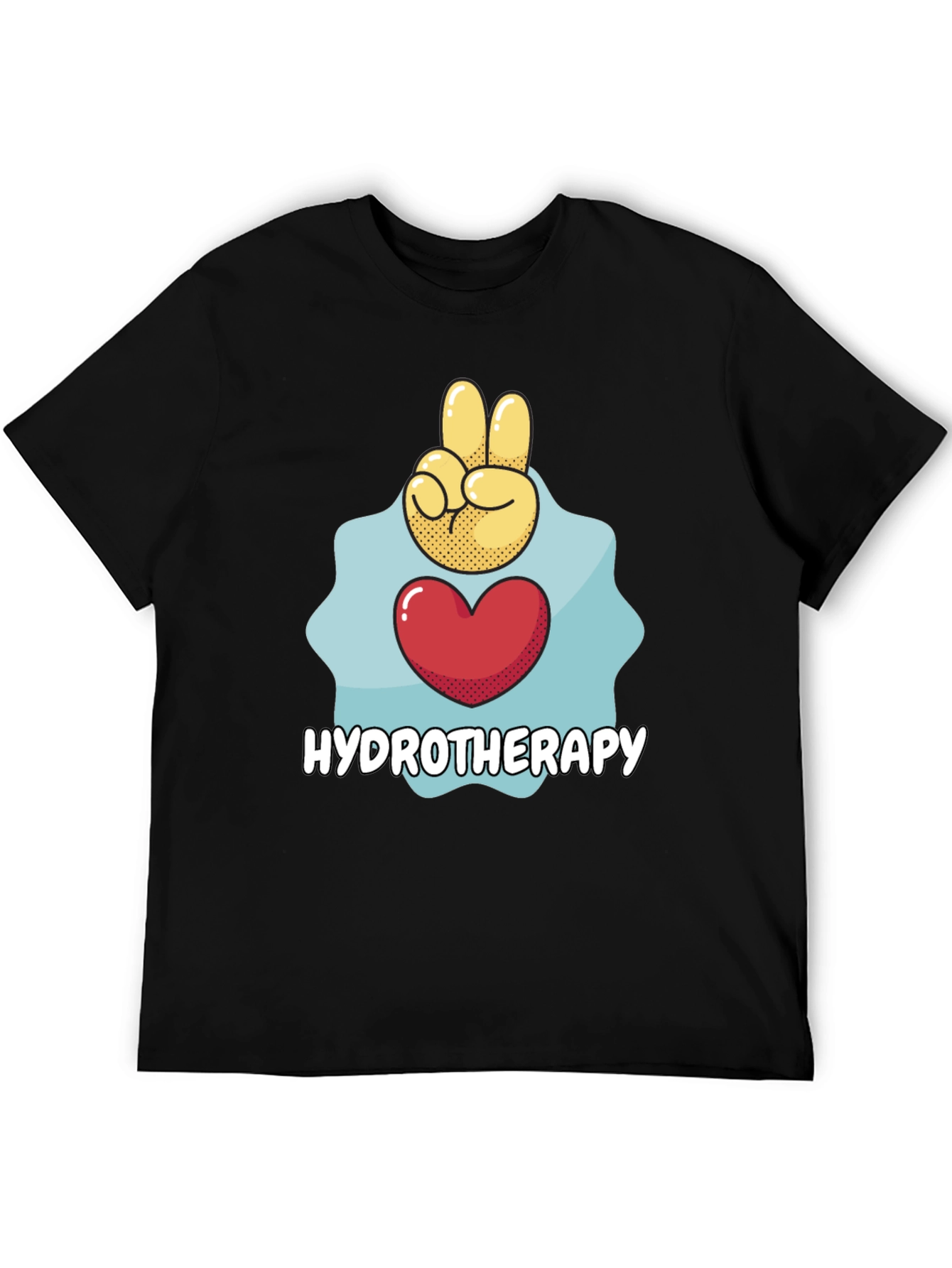 Hydrotherapy Heart Peace Sign Graphic T-Shirt