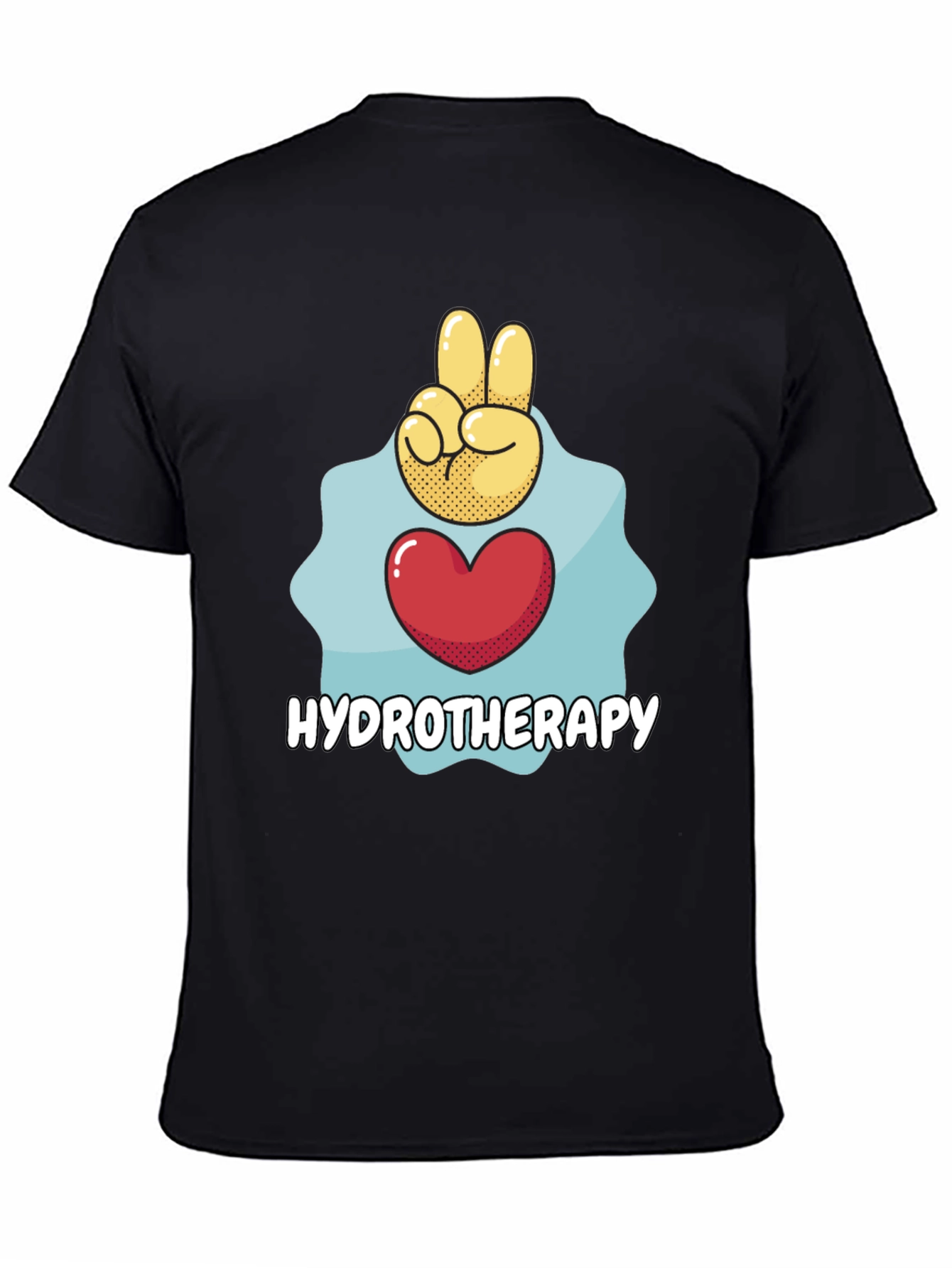 Hydrotherapy Heart Peace Sign Graphic T-Shirt