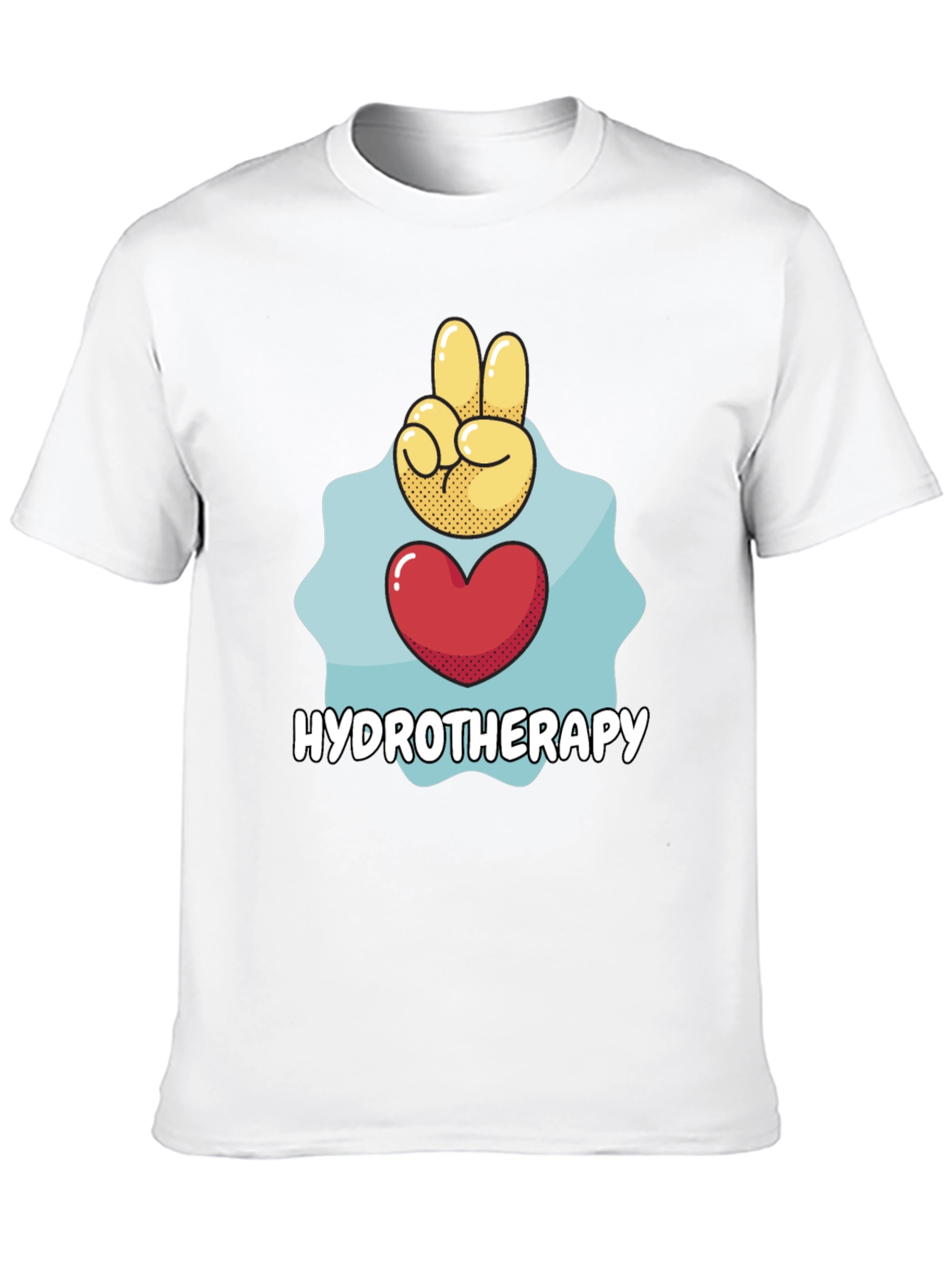 Hydrotherapy Heart Peace Sign Graphic T-Shirt