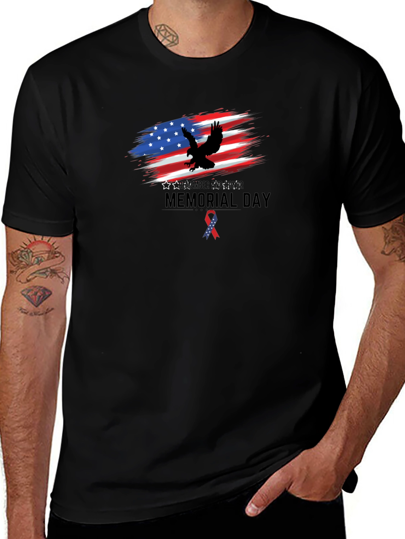 Memorial Day Eagle USA Flag T-Shirt