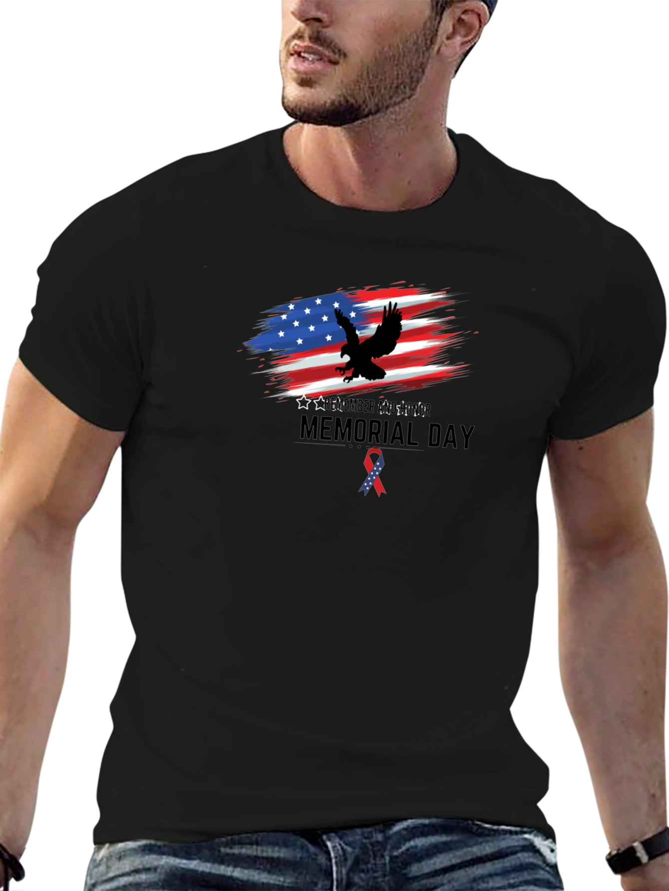 Memorial Day Eagle USA Flag T-Shirt