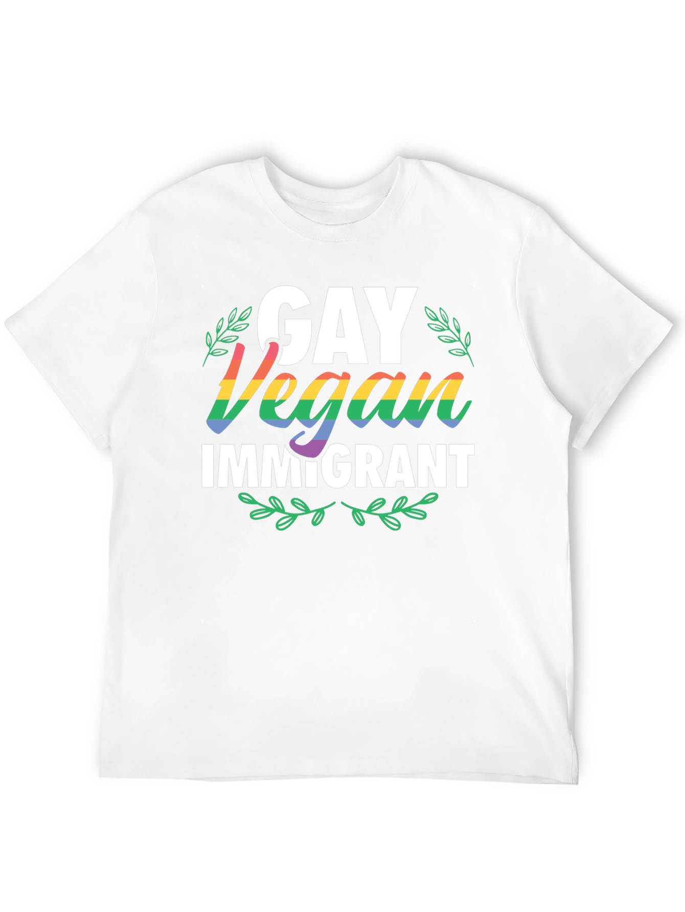 Gay Vegan Immigrant Graphic T-Shirt