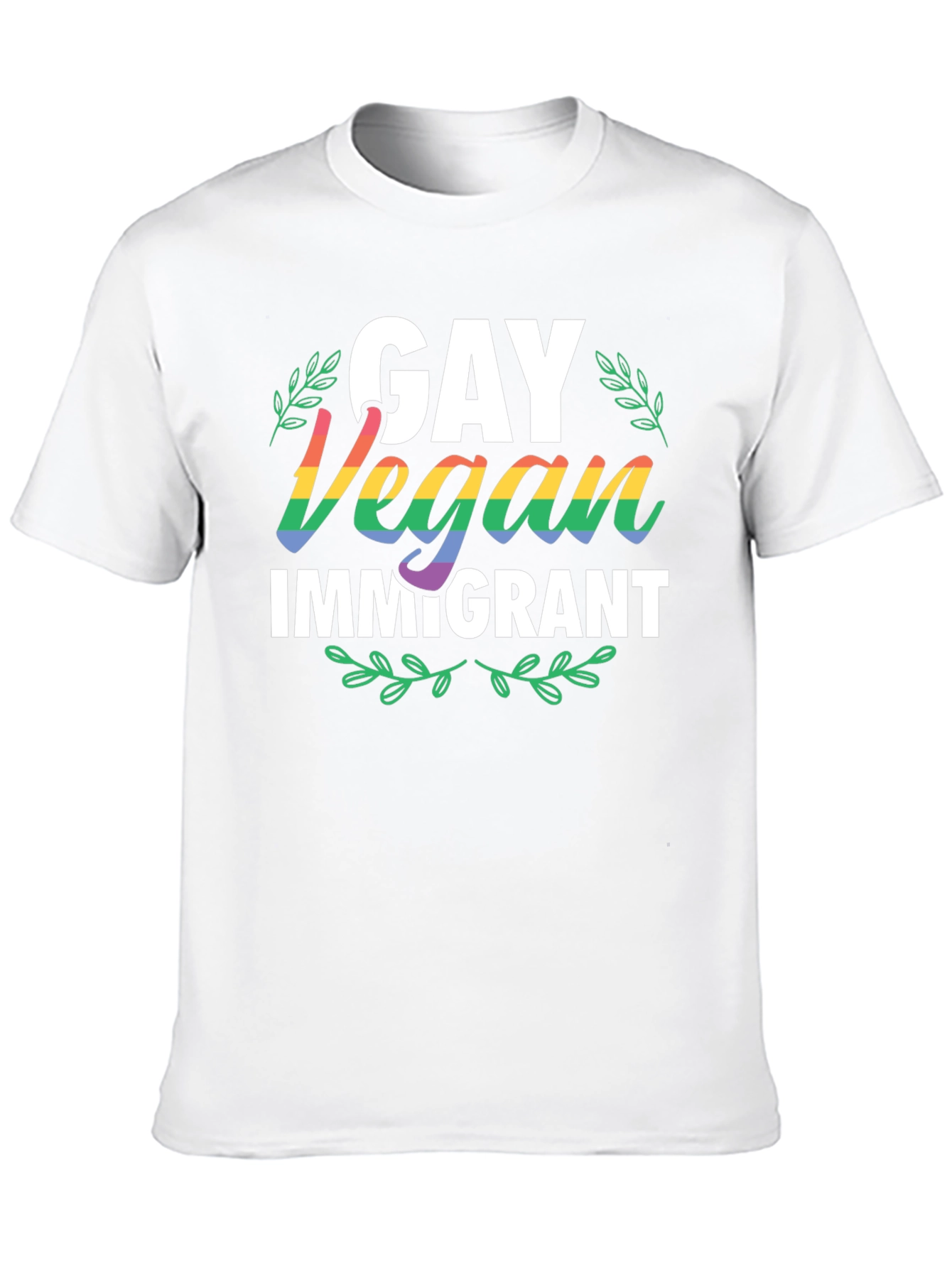 Gay Vegan Immigrant Graphic T-Shirt