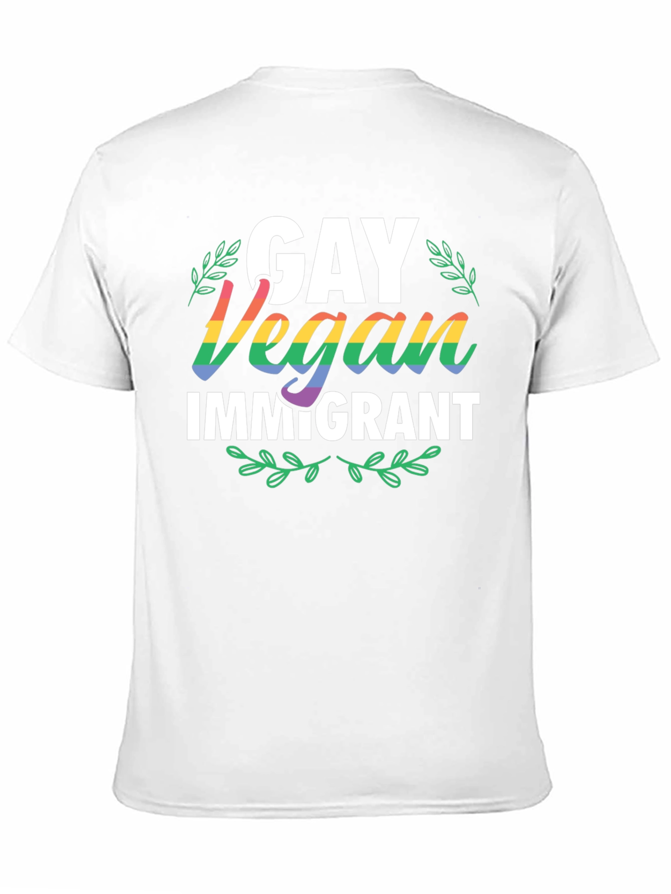 Gay Vegan Immigrant Graphic T-Shirt