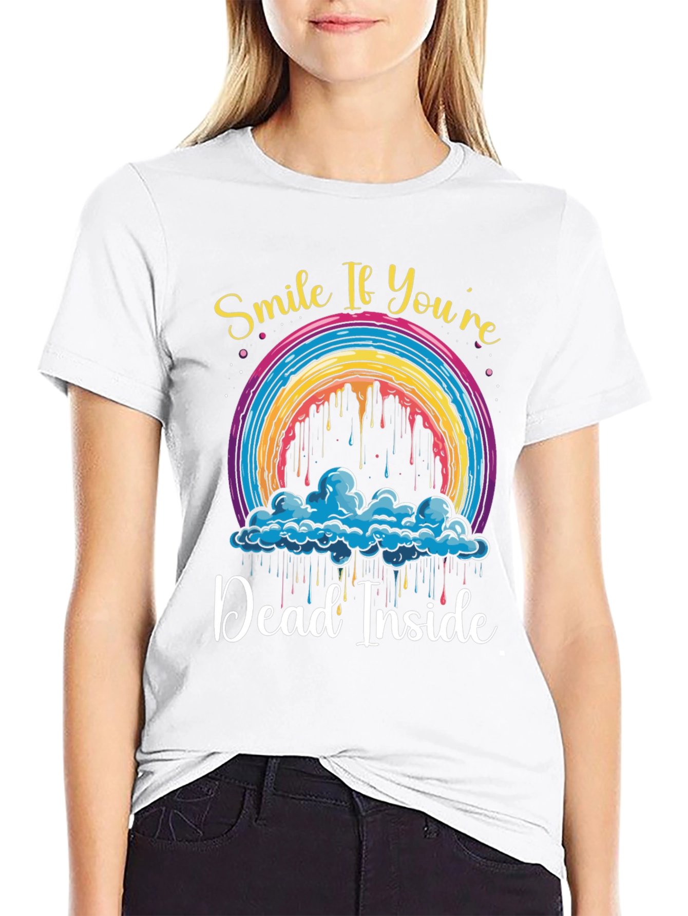 Smile If Youre Dead Inside Graphic T-Shirt