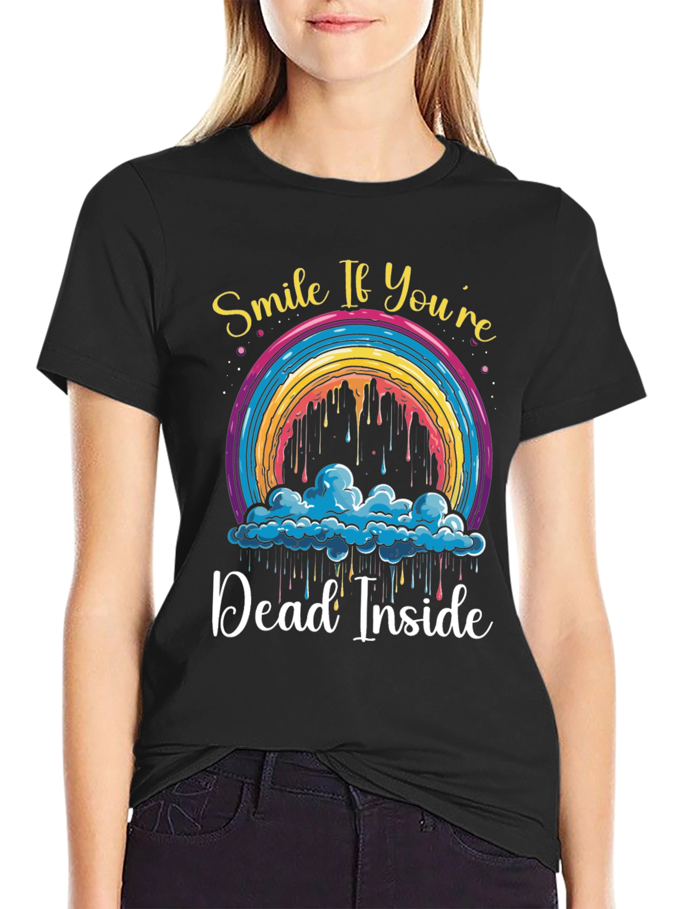 Smile If Youre Dead Inside Graphic T-Shirt