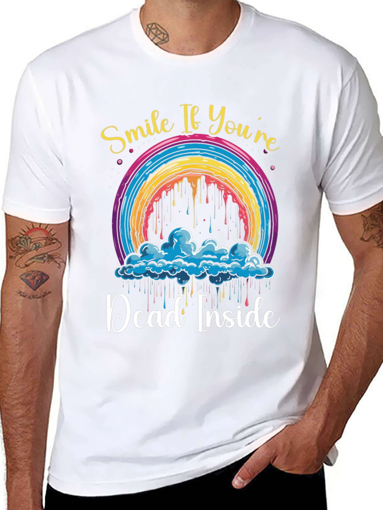 Smile If Youre Dead Inside Graphic T-Shirt