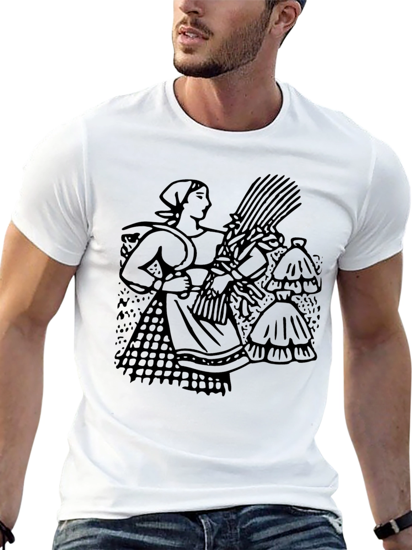 Harvest Maiden Graphic T-Shirt - Black