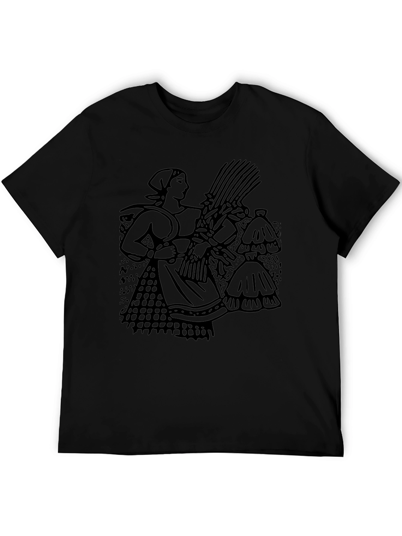 Harvest Maiden Graphic T-Shirt - Black