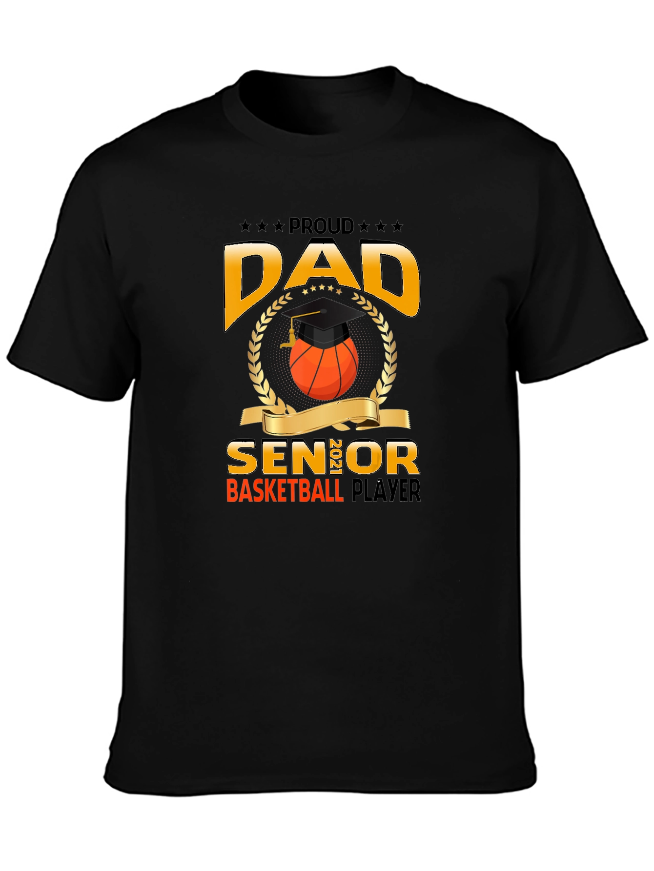 Proud Dad Senior Basketball Player Graphic T-Shirt