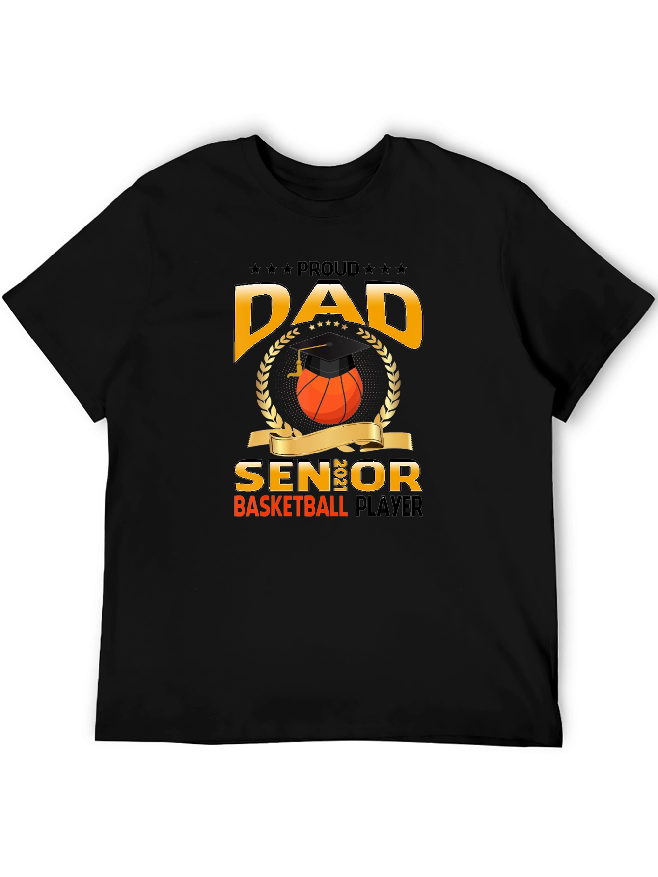 Proud Dad Senior Basketball Player Graphic T-Shirt
