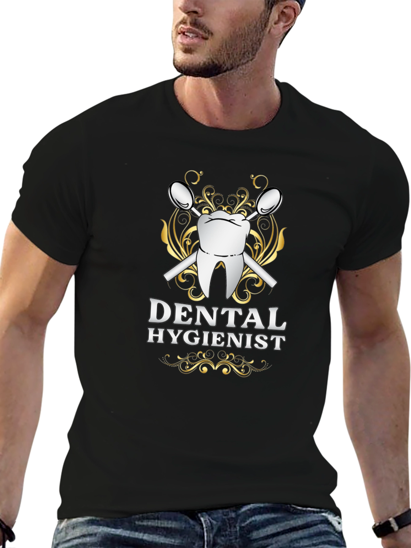 Dental Hygienist Graphic T-Shirt - Black Cotton Tee