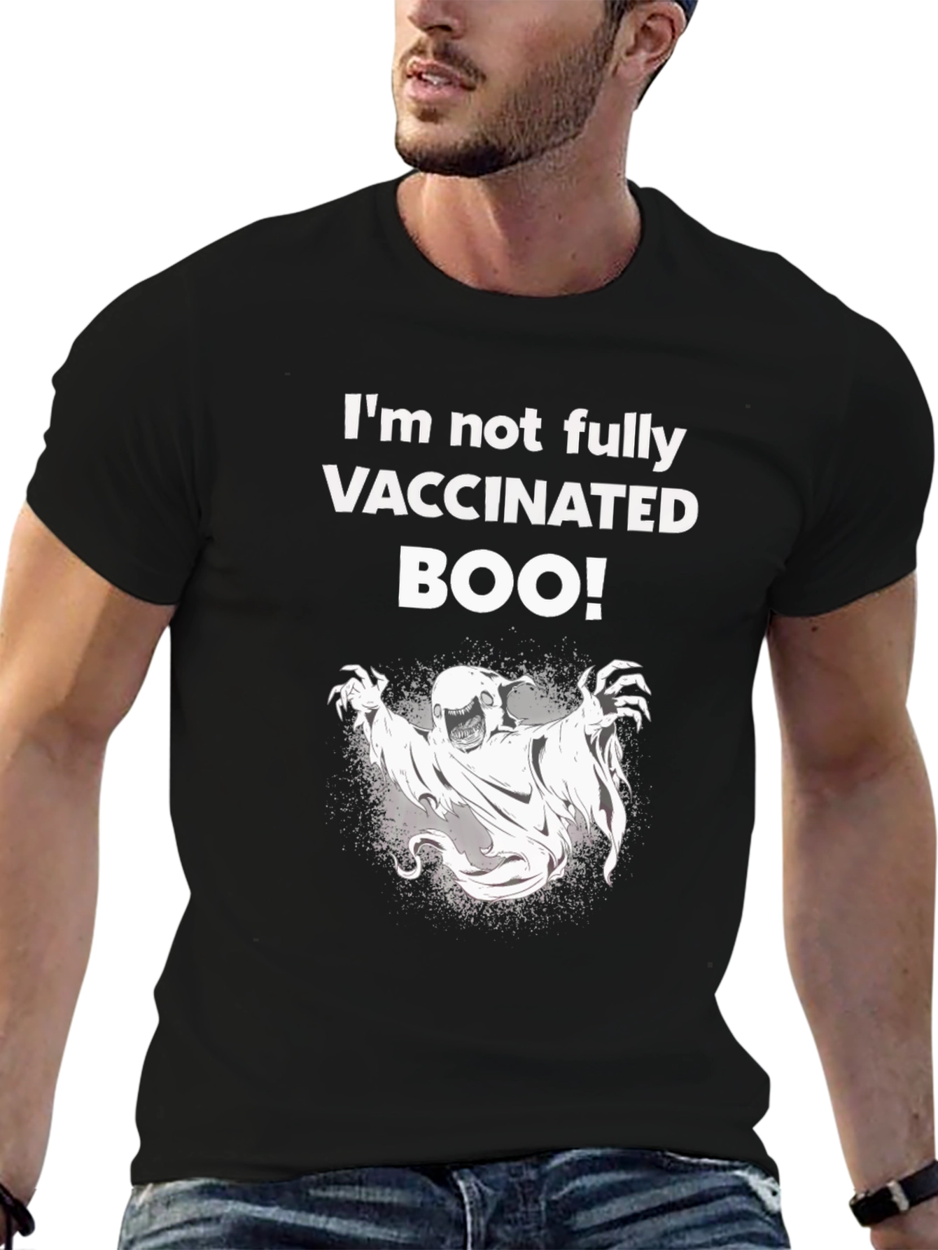 Humorous Not Fully Vaccinated Ghost T-Shirt