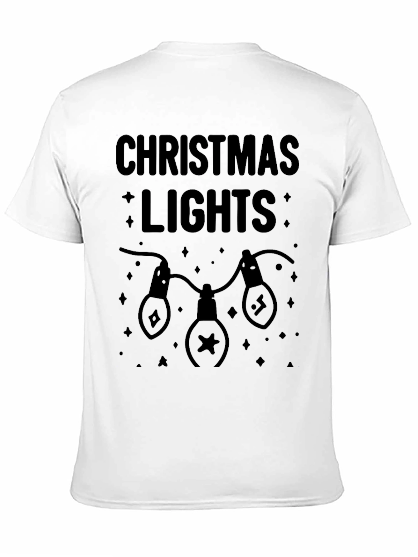 Christmas Lights Graphic Tee - Holiday Festive T-Shirt